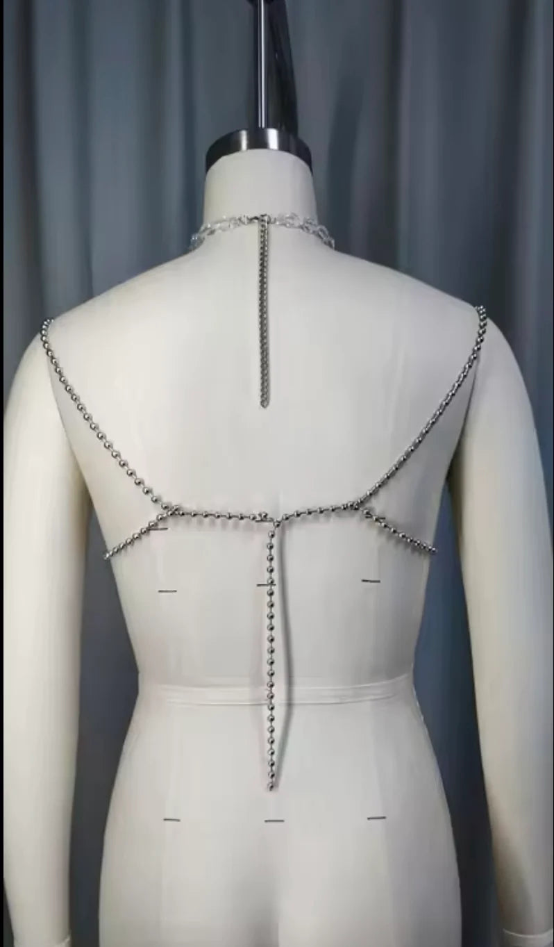 Monique Crystal Beaded Top