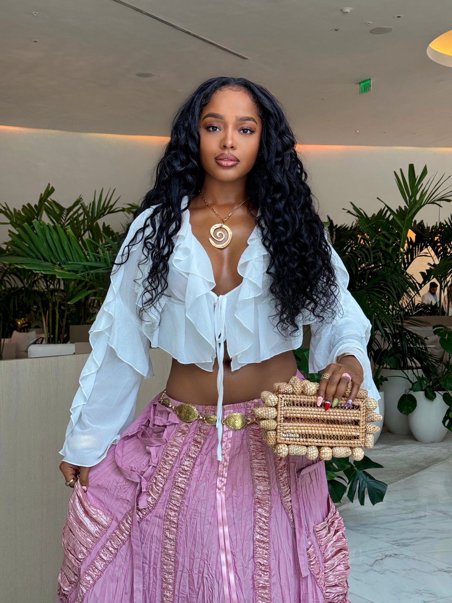 Riley Maxi Skit - Pink- Preorder