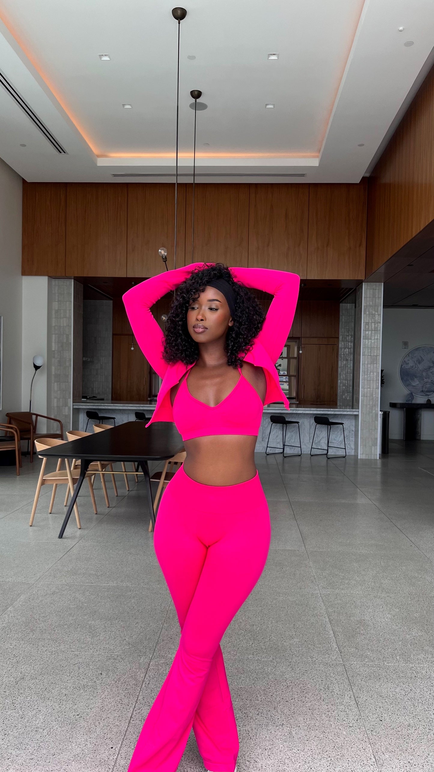Emilia Active Bra/Jacket - Hot Pink