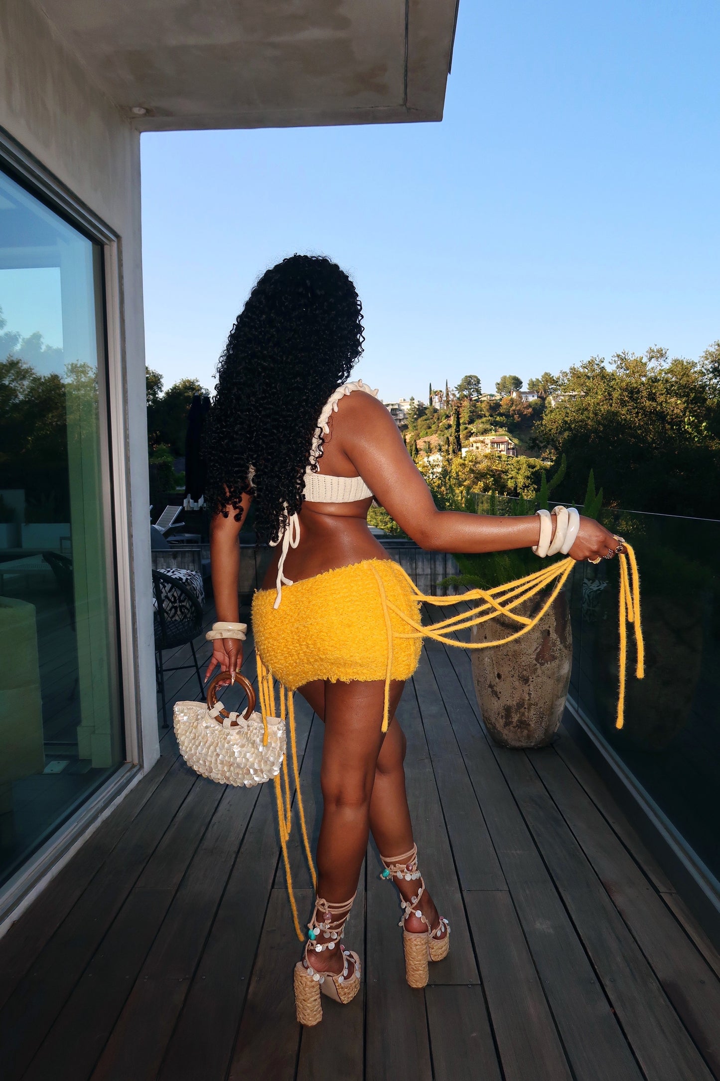 Kiera Crochet Skirt - Amber