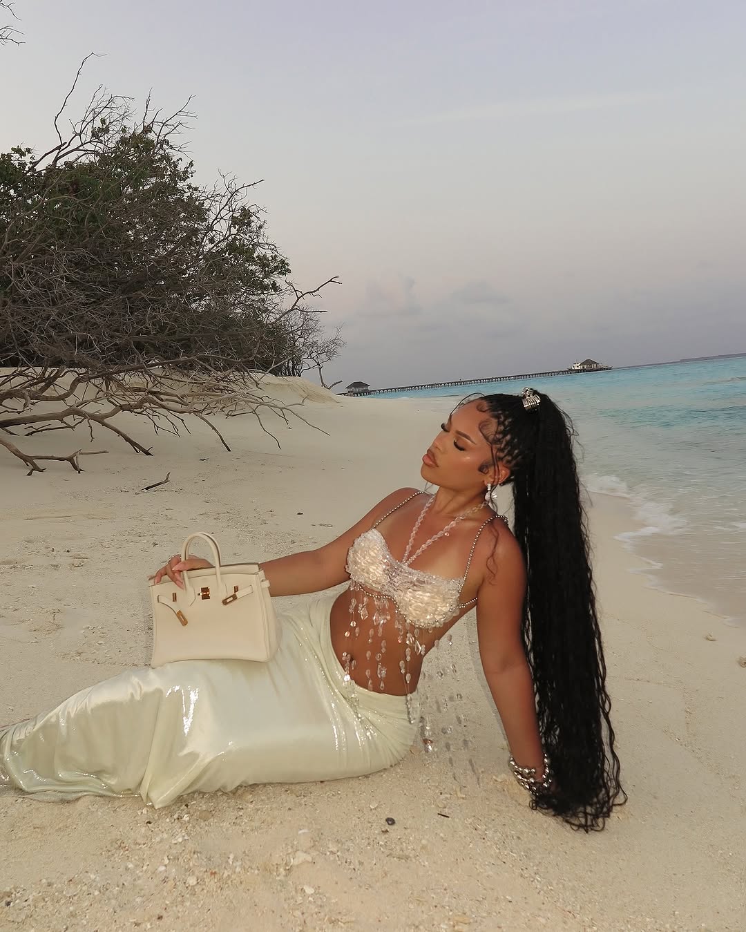 Monique Crystal Beaded Top