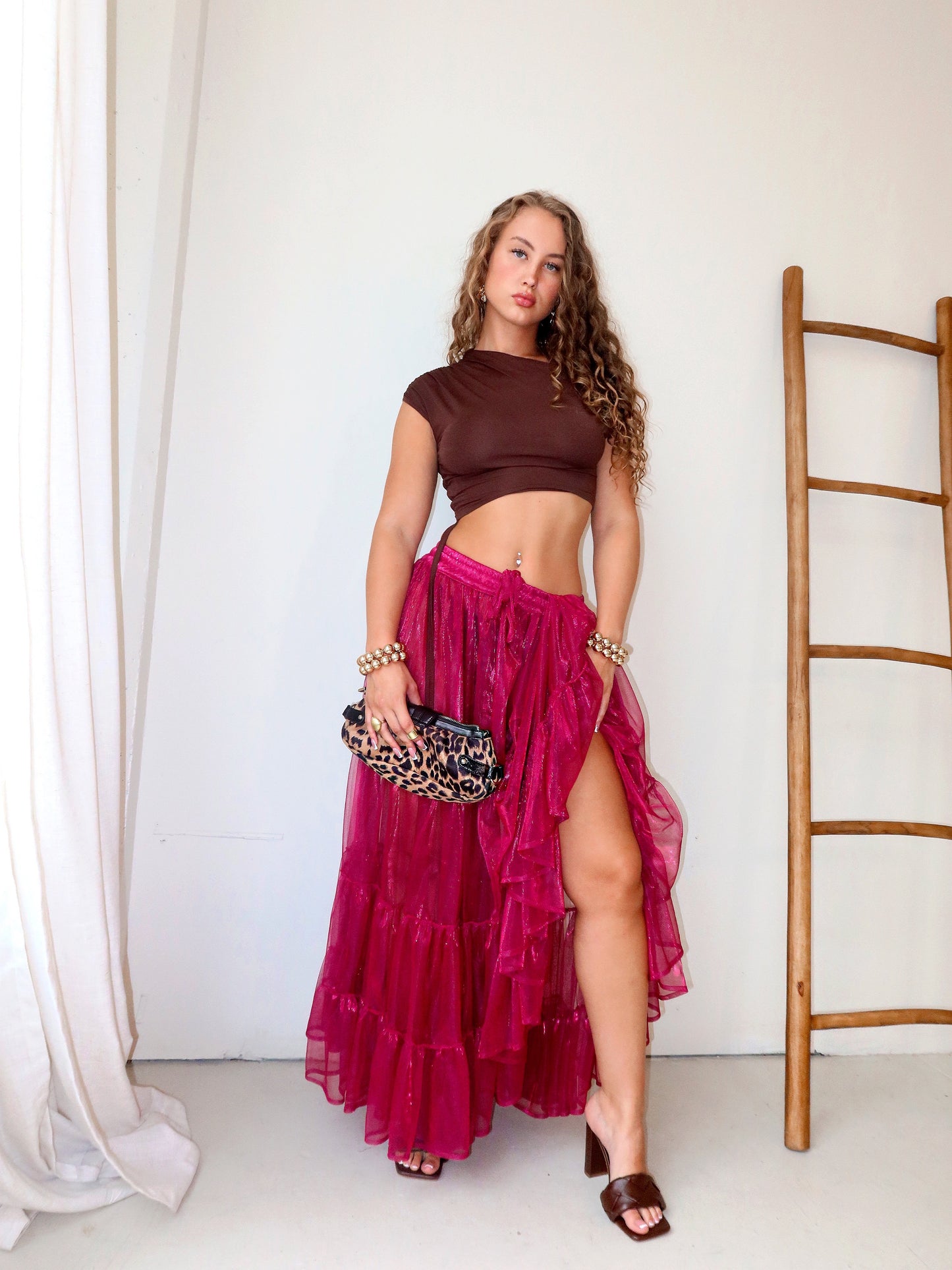 Blakely Multi-Wear Maxi Skirt- Hot Pink