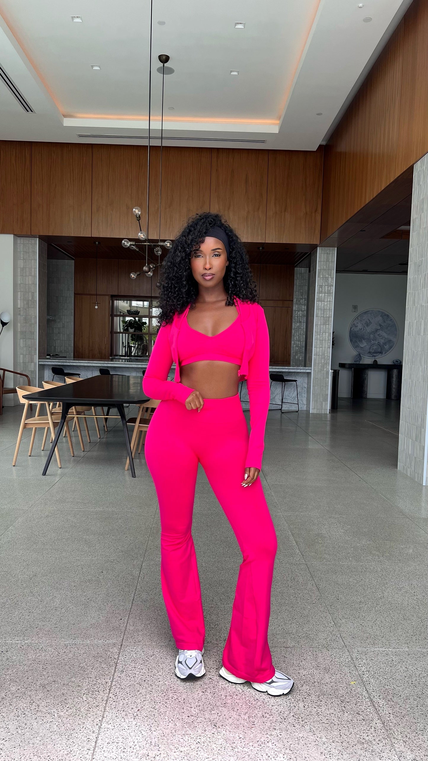 Emilia Active Bra/Jacket - Hot Pink