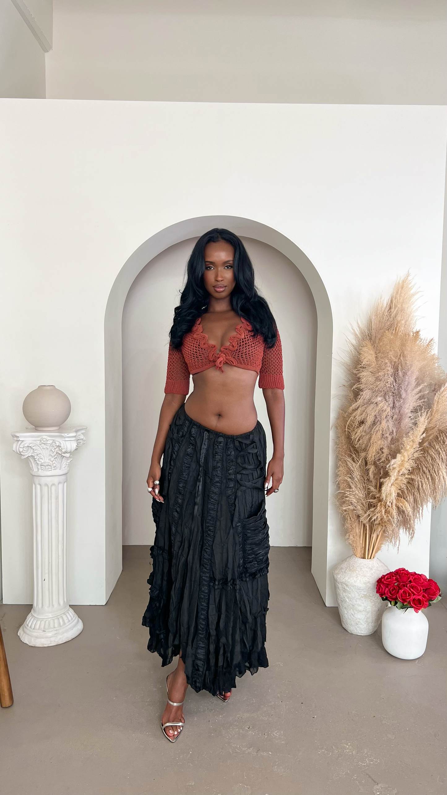 Riley Maxi Skit - Black