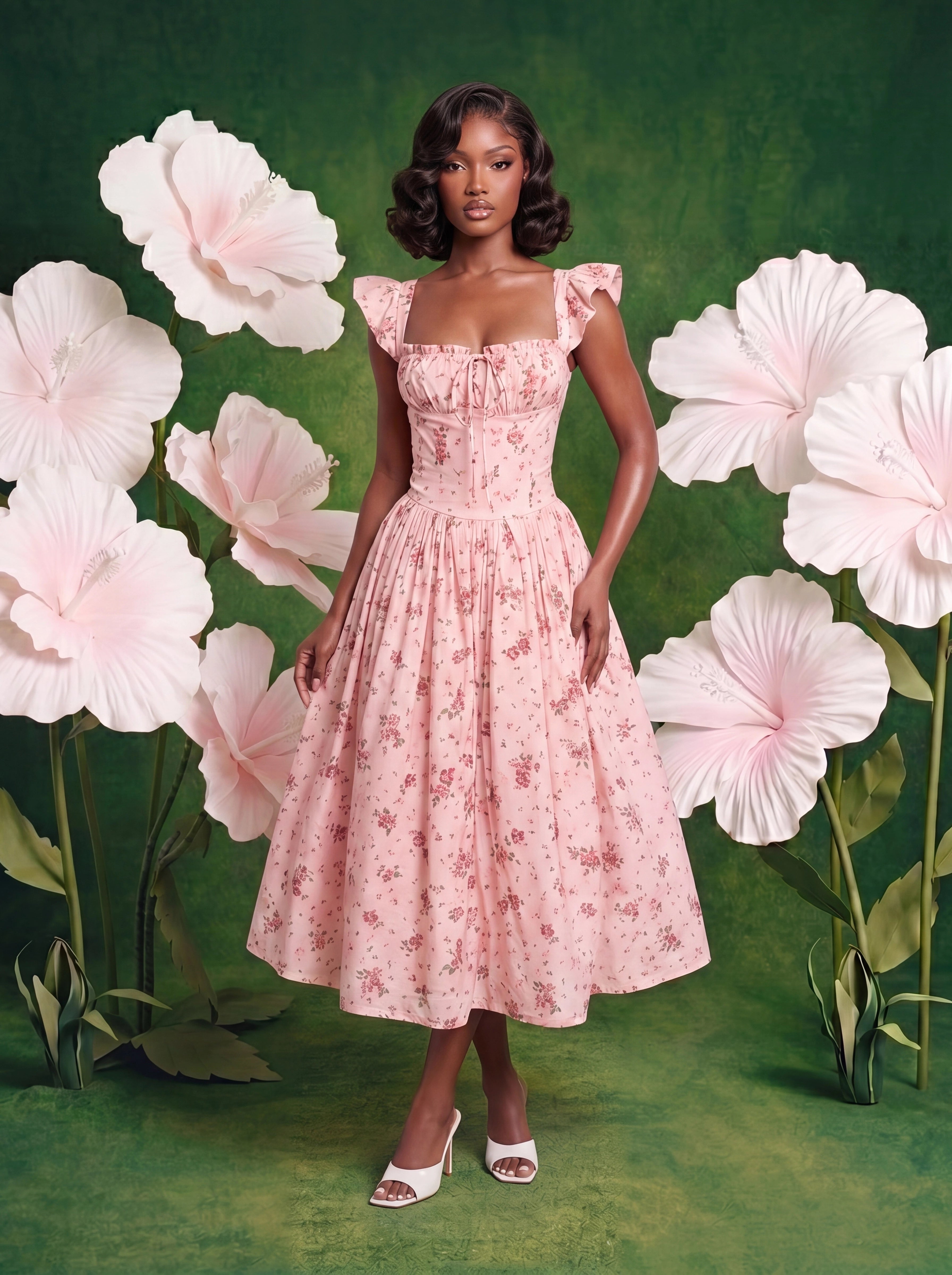 midi corset dress Primrose Allen Edmonds Park Avenue up tie covered backing upload-20231122 Color:ROYAL
