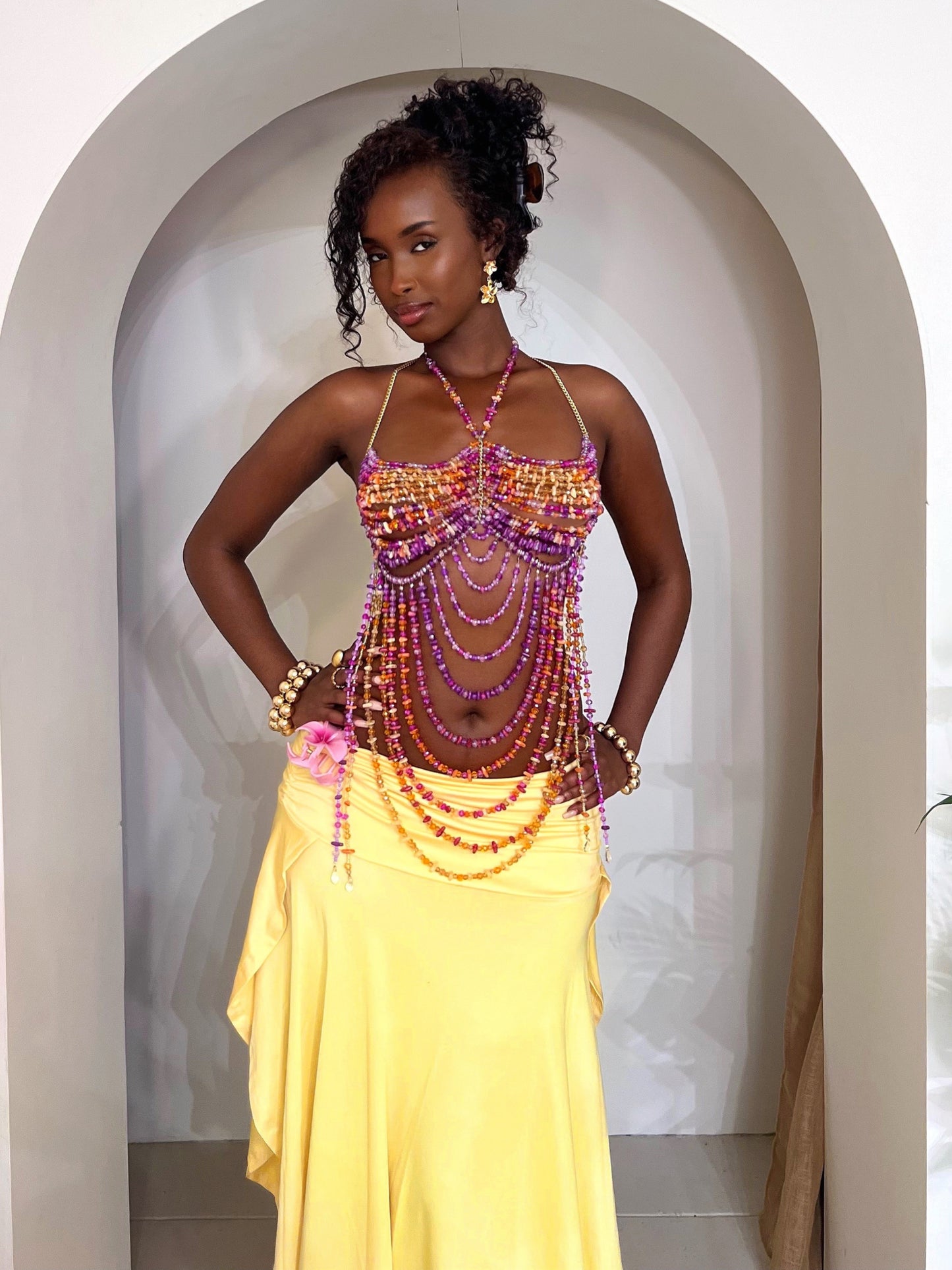 Kia Maxi Skirt- Yellow
