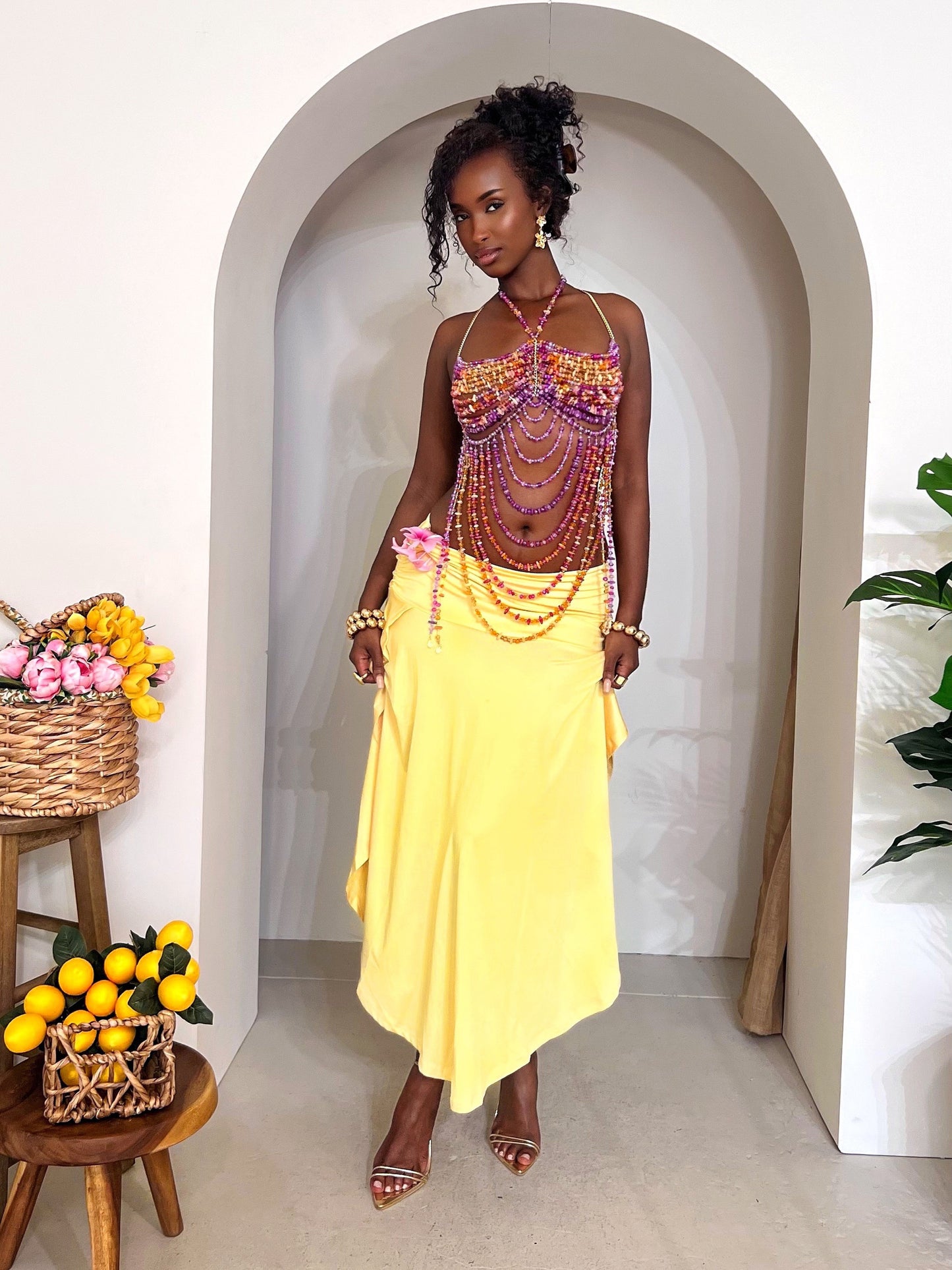 Kia Maxi Skirt- Yellow