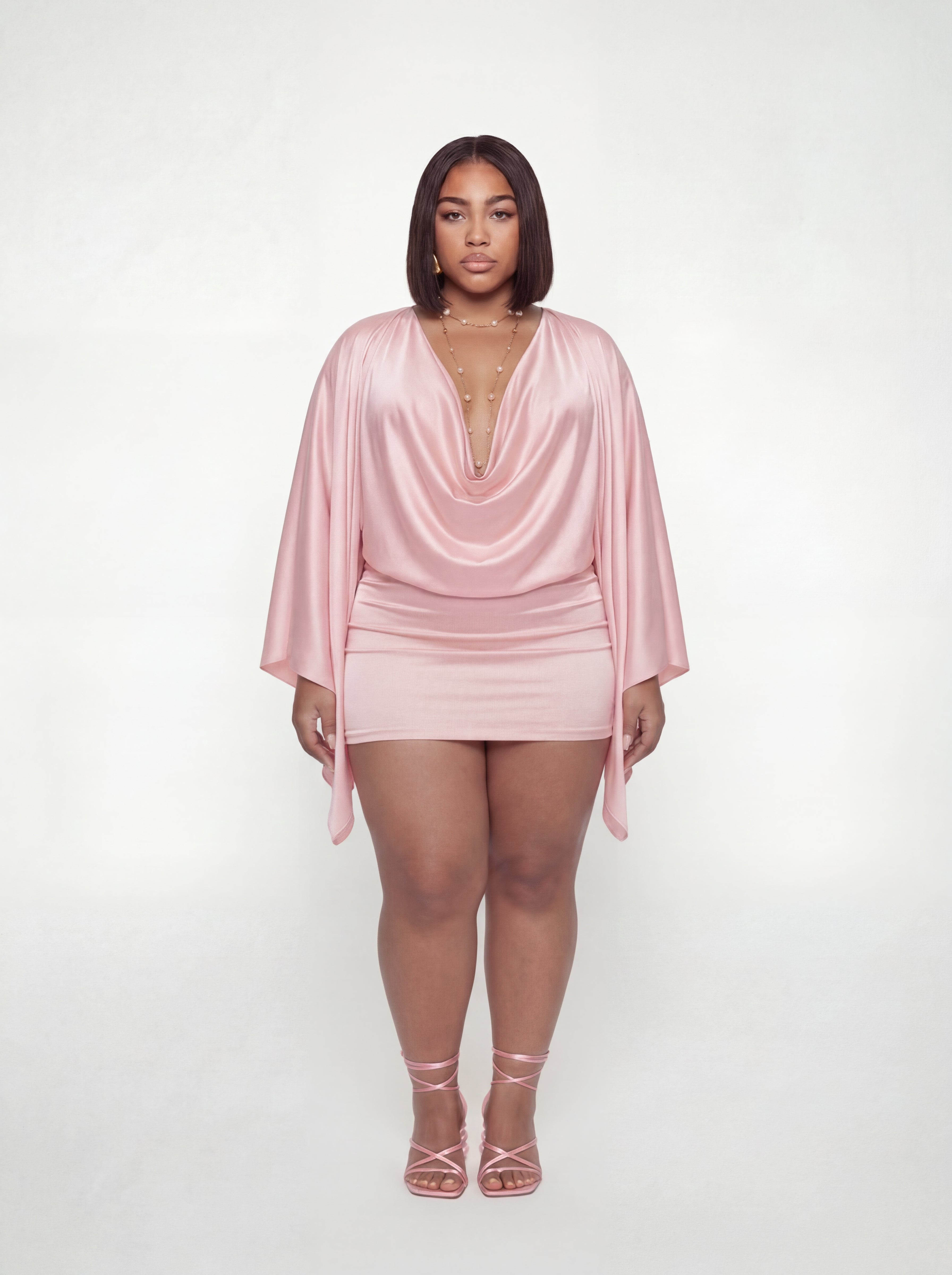 Alvita Dress (CURVE)- Pink- Preorder Alvita Dress (CURVE)- Pink- Preorder
