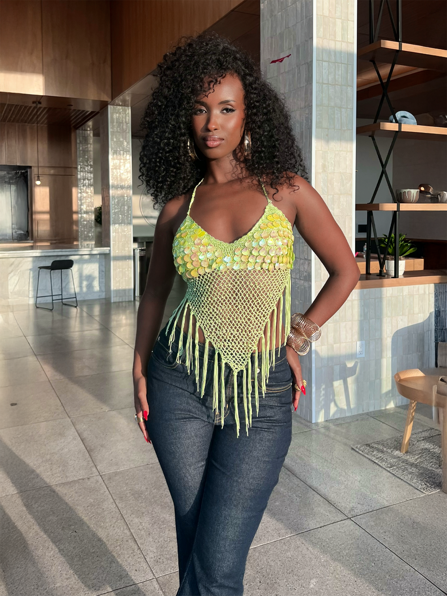 Gina Halter Top- Green