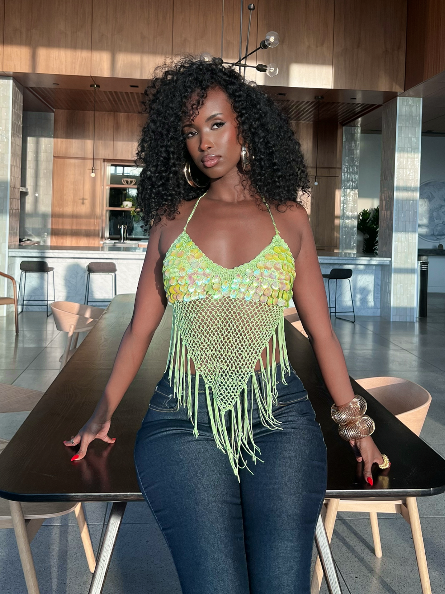Gina Halter Top- Green