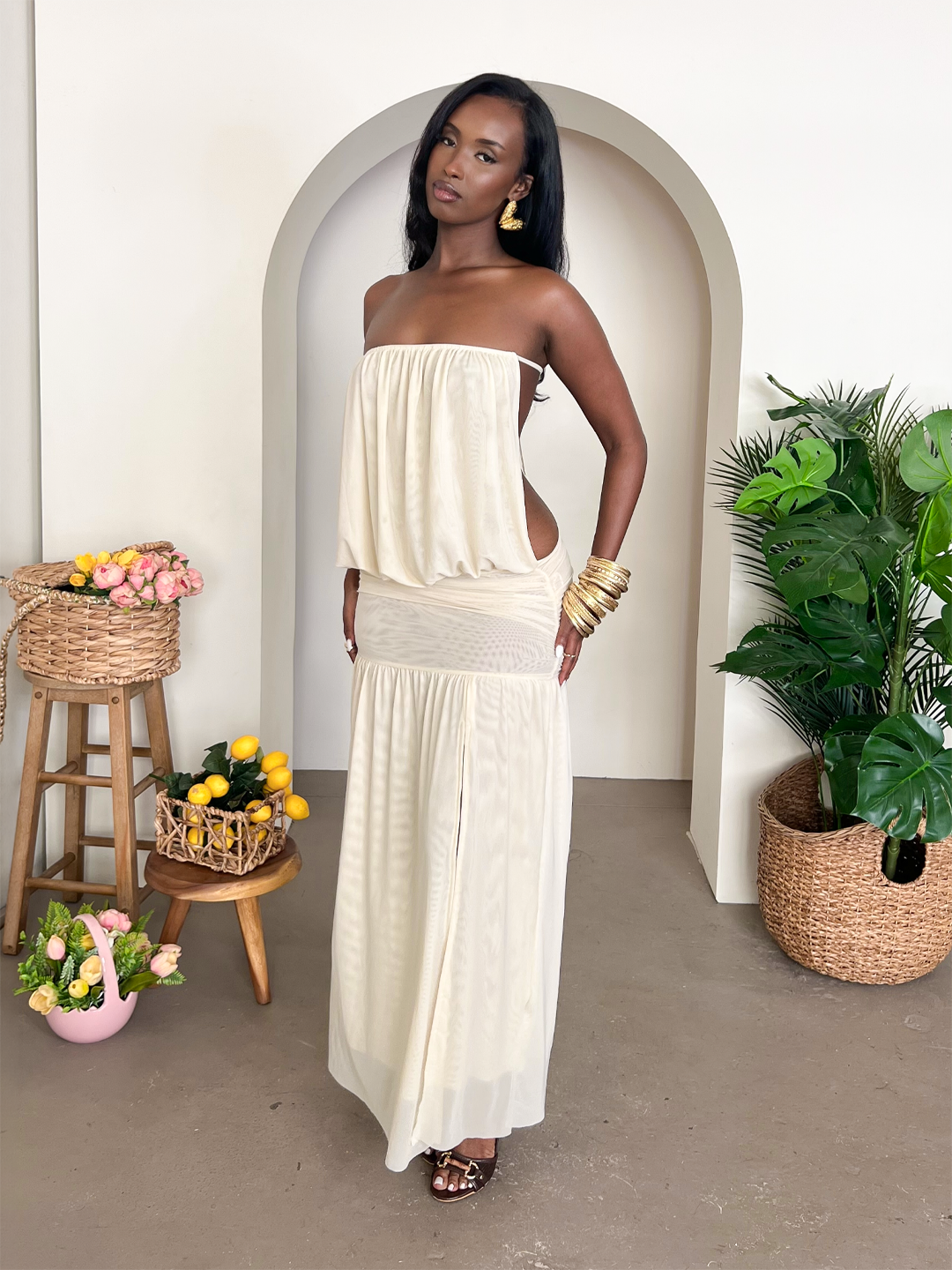 square neck floral maxi dress Floral Print Square Neck Maxi Dress main image 0