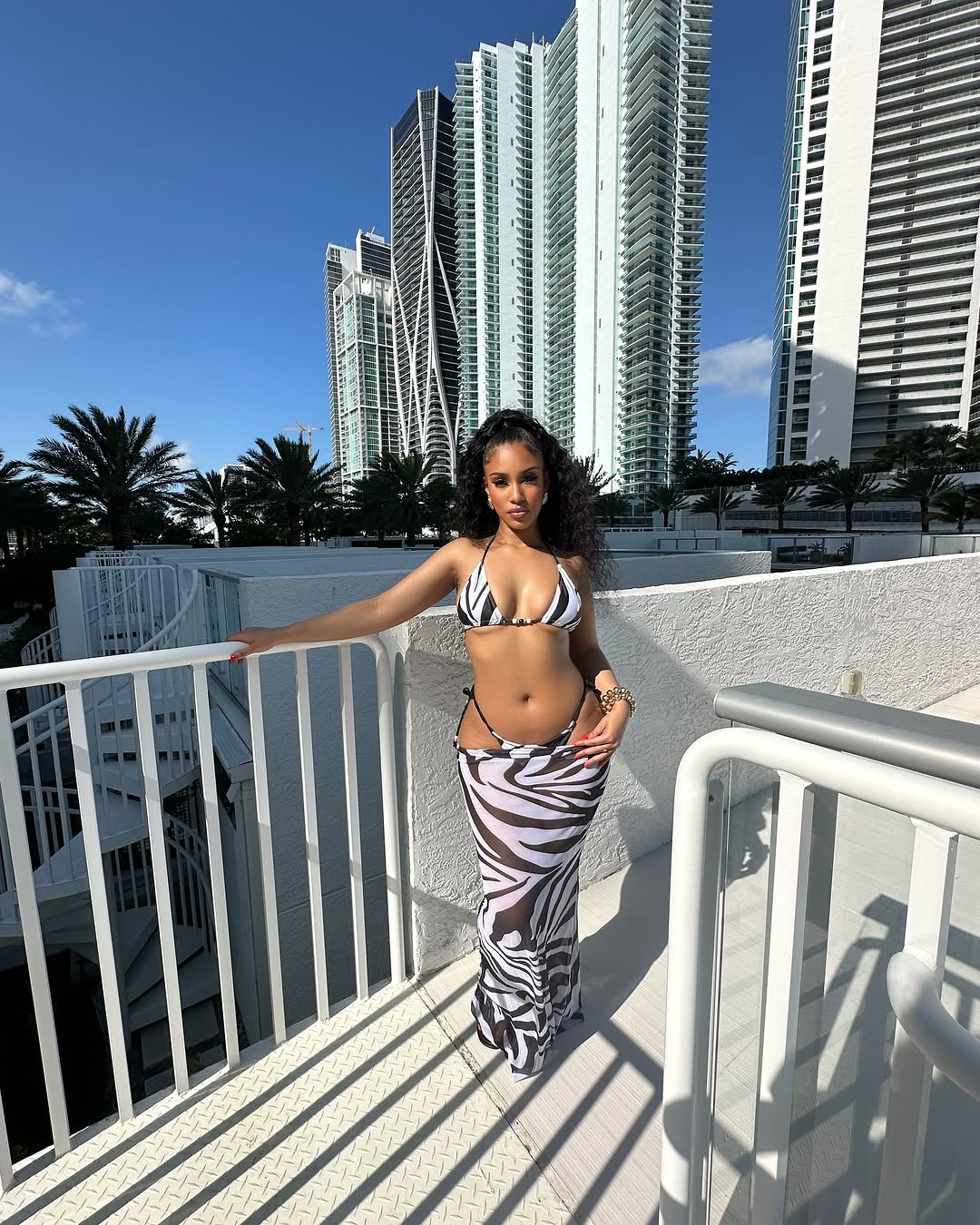 Lila Zebra 3pc Swimsuit