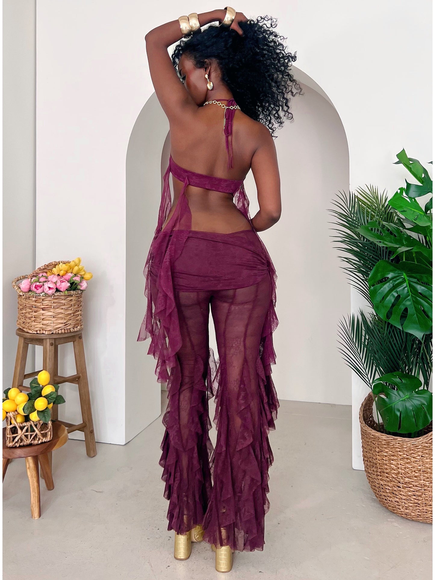 Alyssa Pants Set - Purple