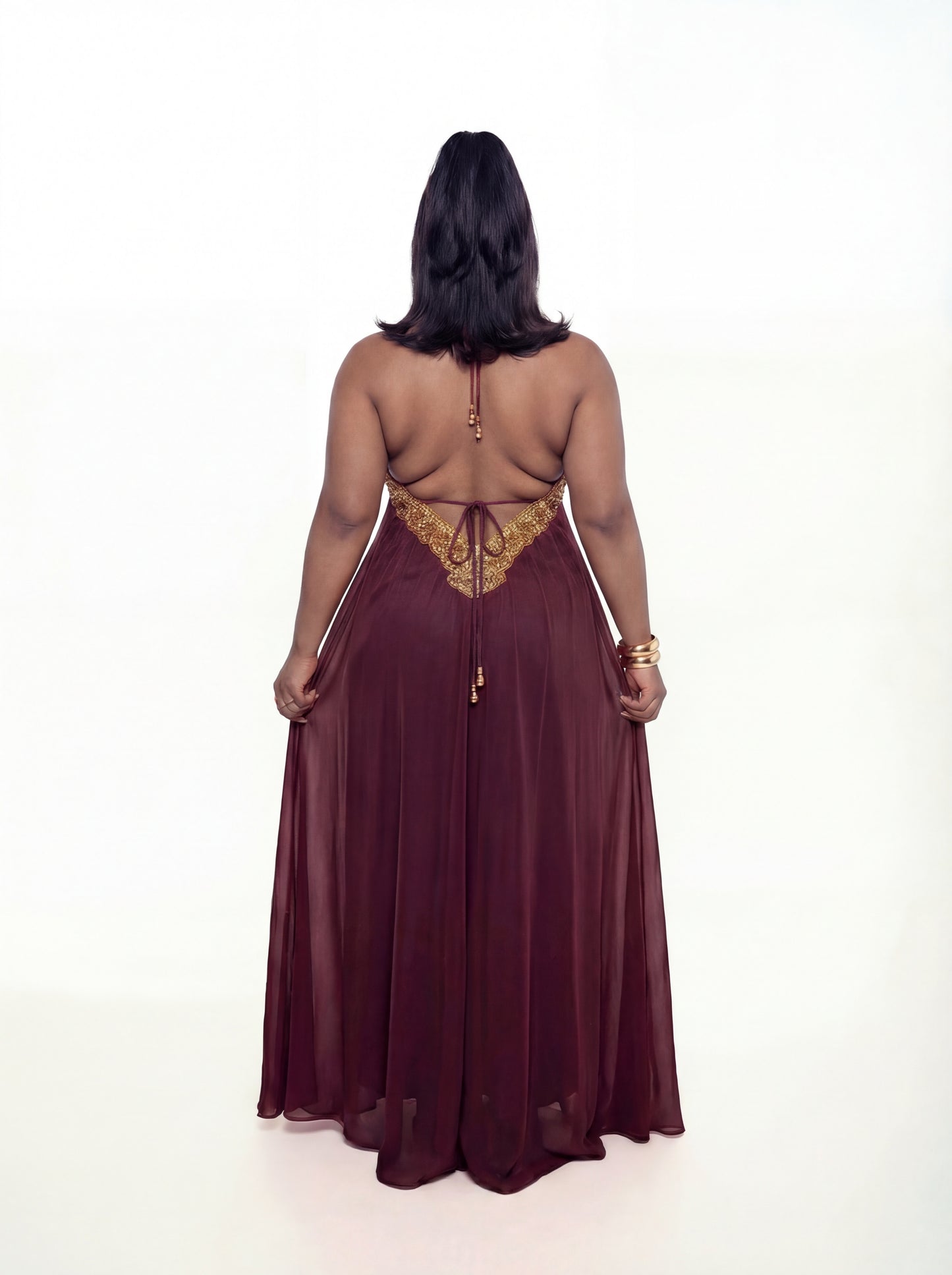 Vittoria Dress (CURVE) - Brown