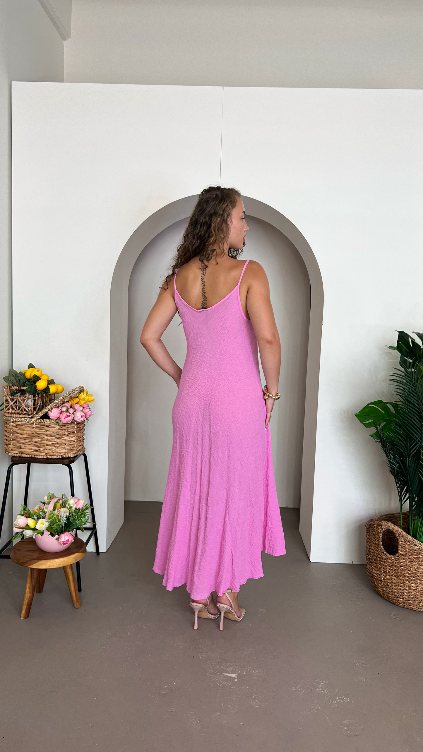 Sofia Maxi Dress - Baby pink