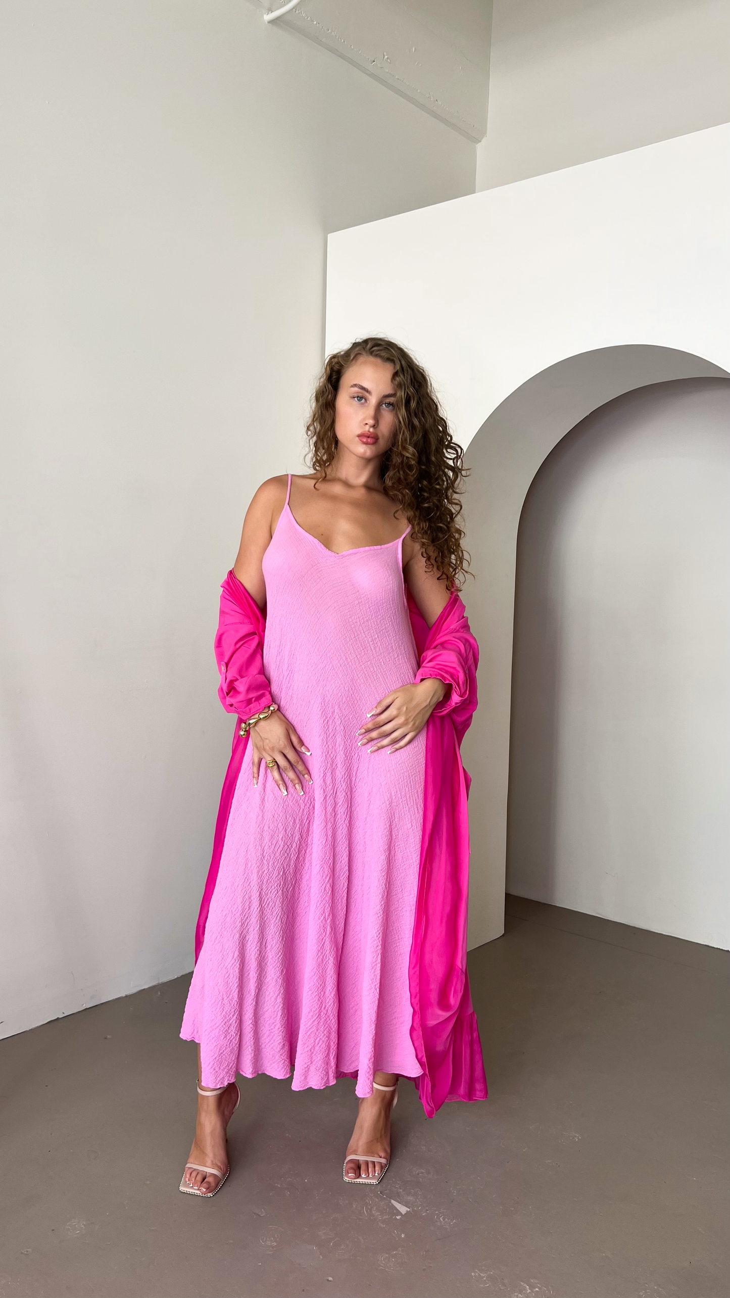 Sofia Maxi Dress - Baby pink