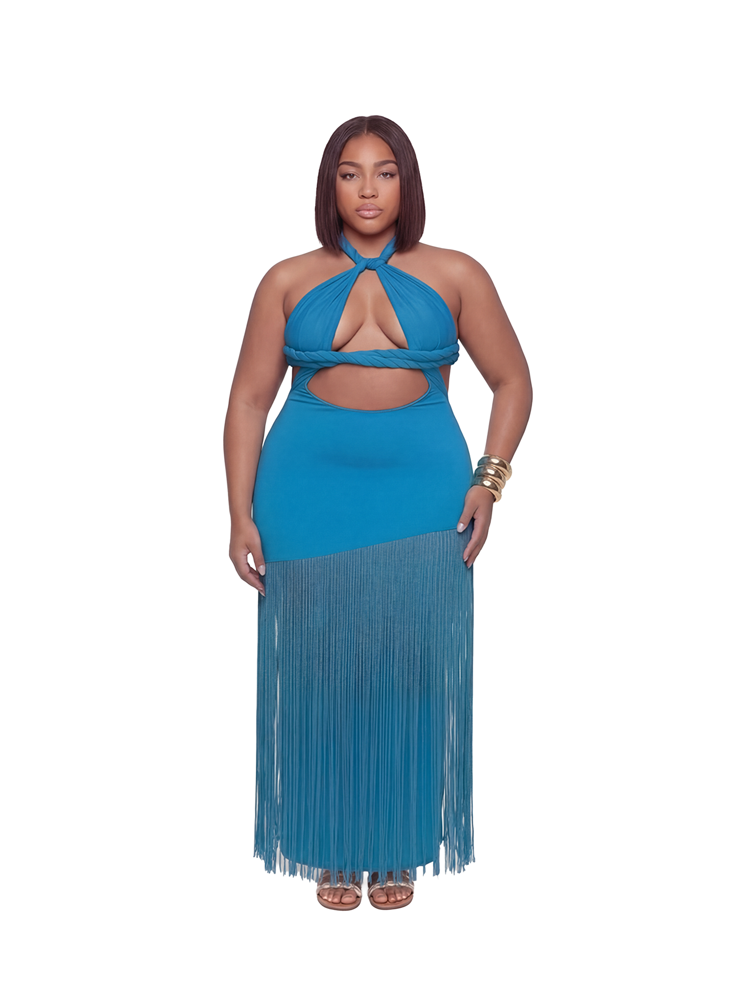 Samaya Maxi Dress (CURVE) - Teal