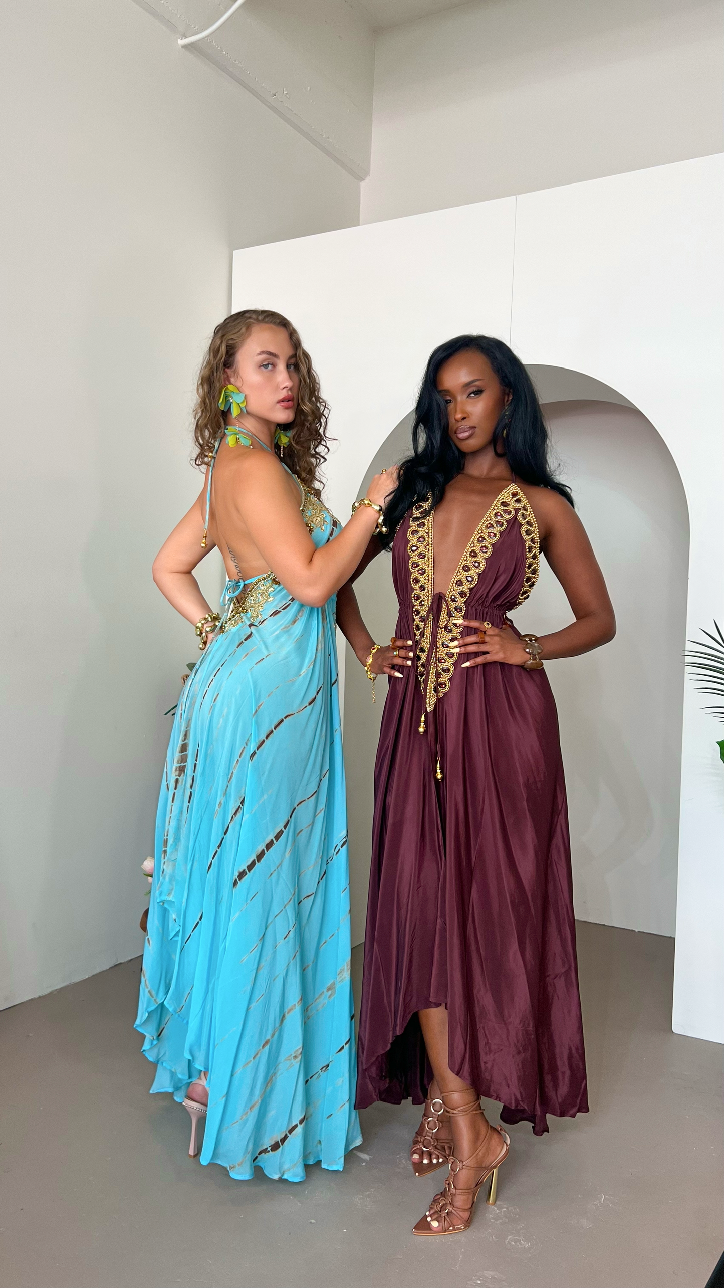 Vittoria  Dress - Brown - Preorder