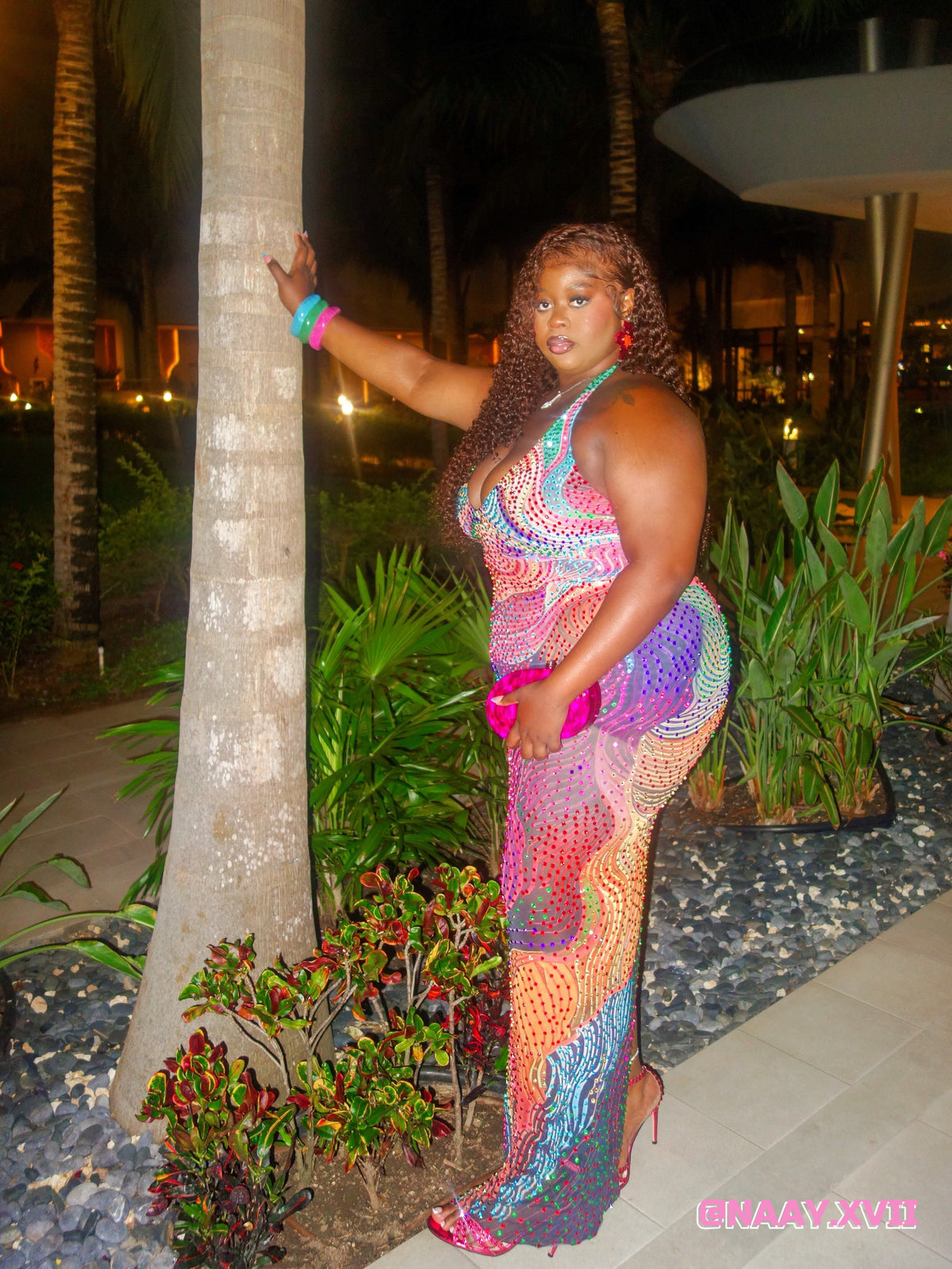 Celeste Beaded Maxi Dress (CURVE)