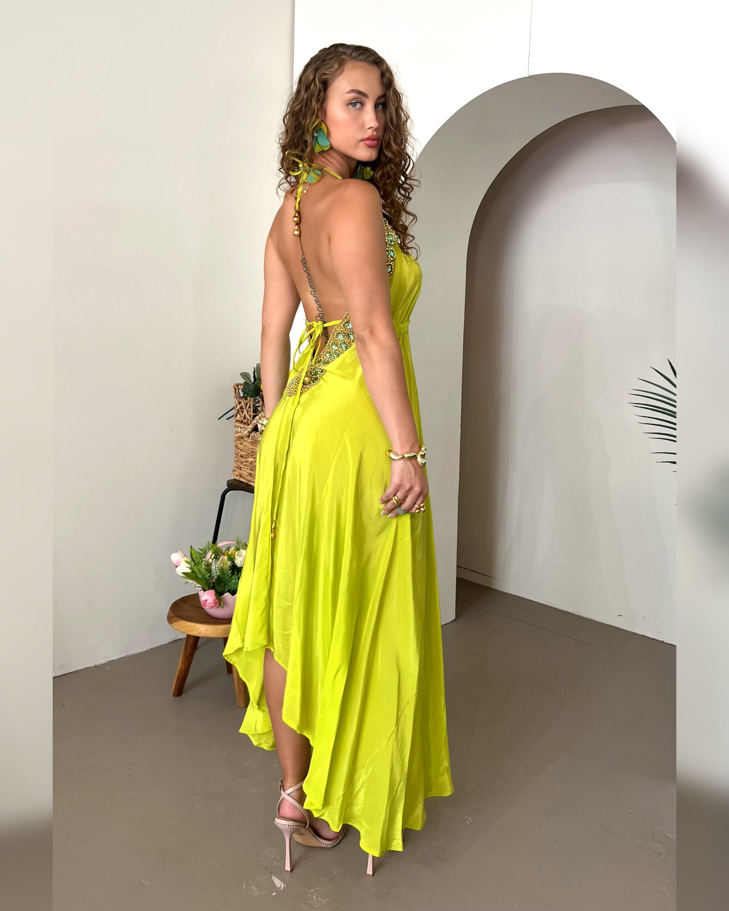 Vittoria  Dress - Lime