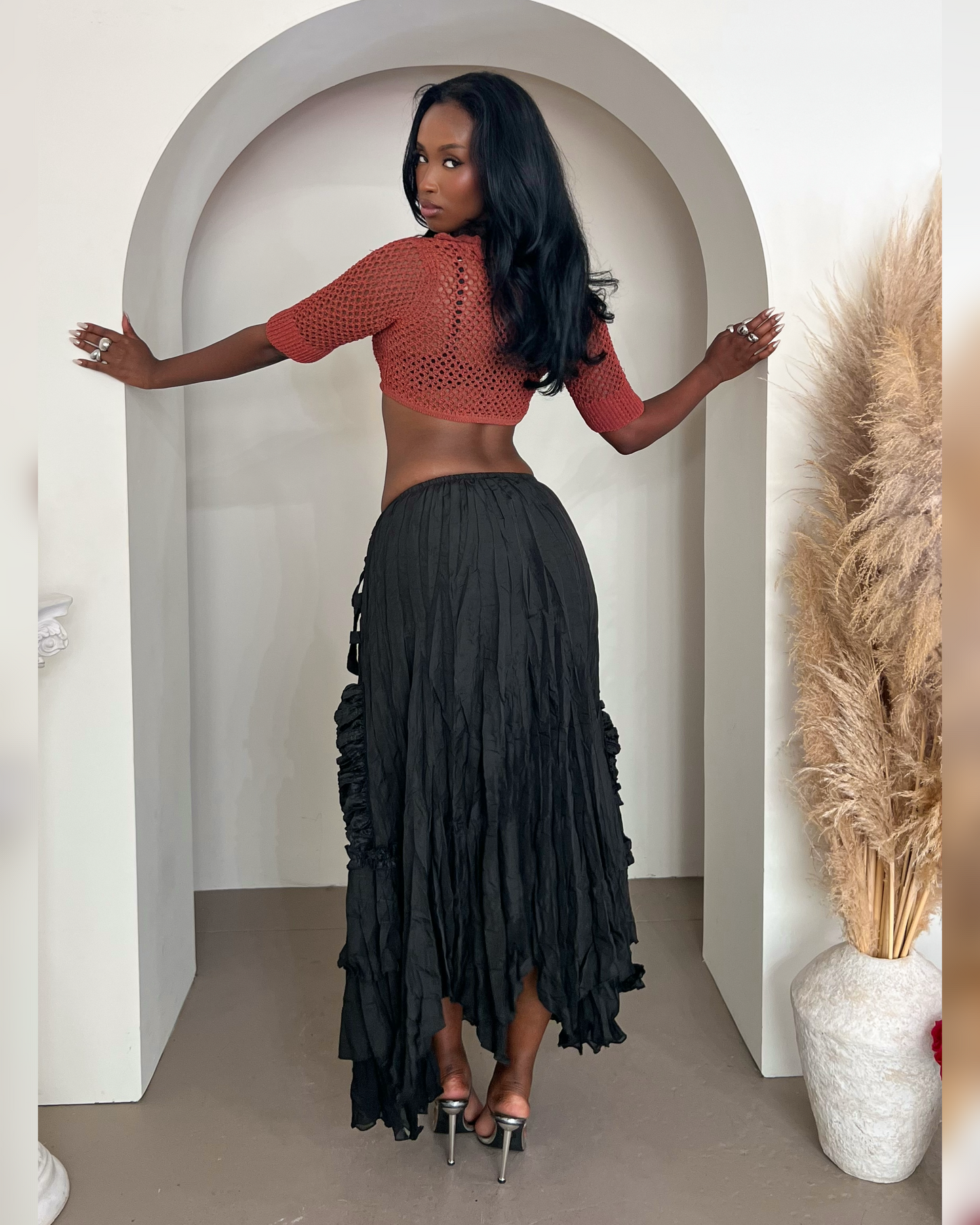 Riley Maxi Skit - Black