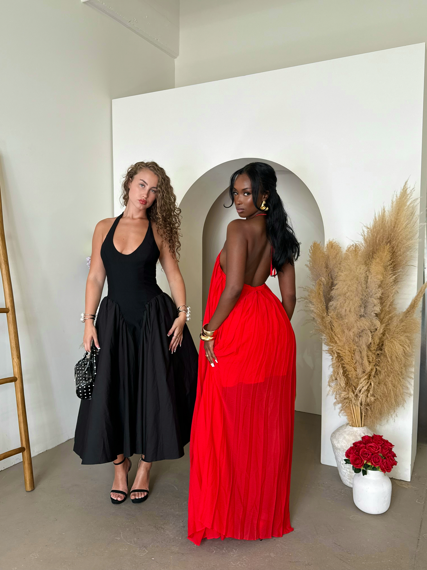 Esmeralda Halter Dress - Black