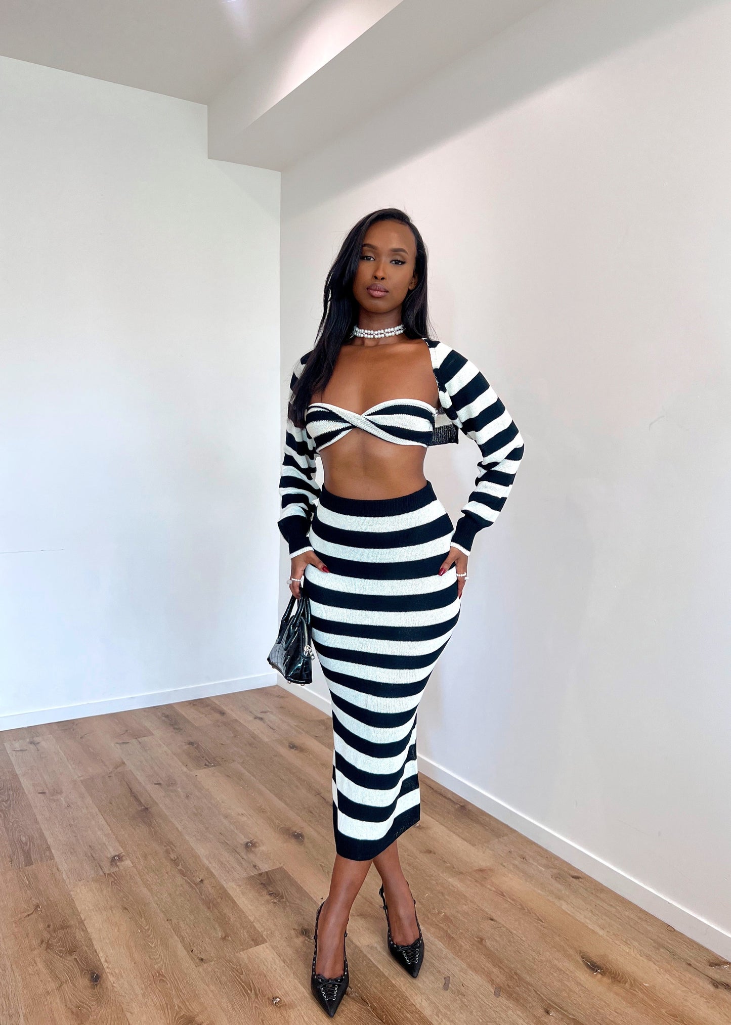 Ulani Striped 3pc Skirt Set