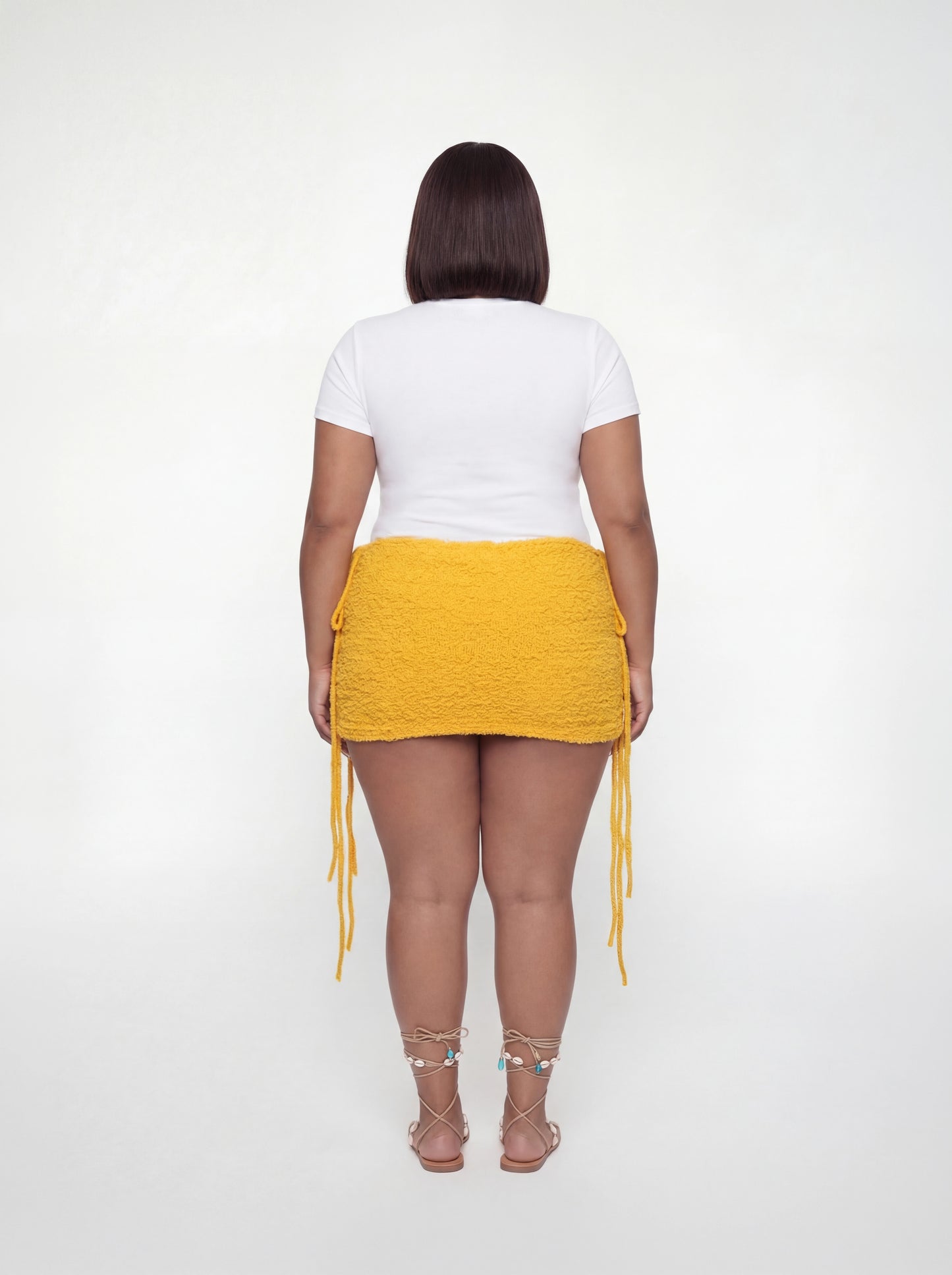 Kiera Crochet Skirt (CURVE) - Amber