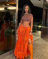 Blakely Multi-Wear Maxi Skirt- Orange