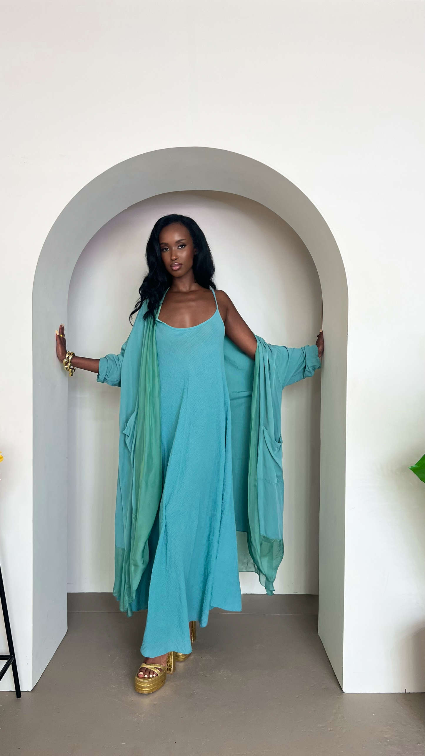 Sofia Maxi Dress - Turquoise