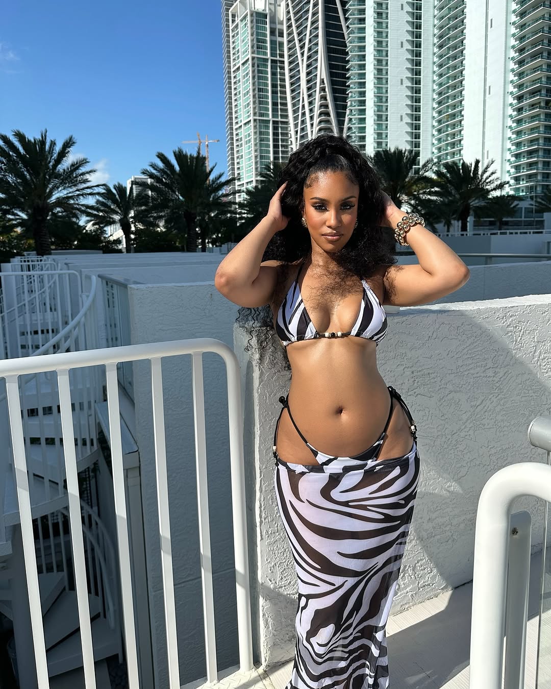Lila Zebra 3pc Swimsuit