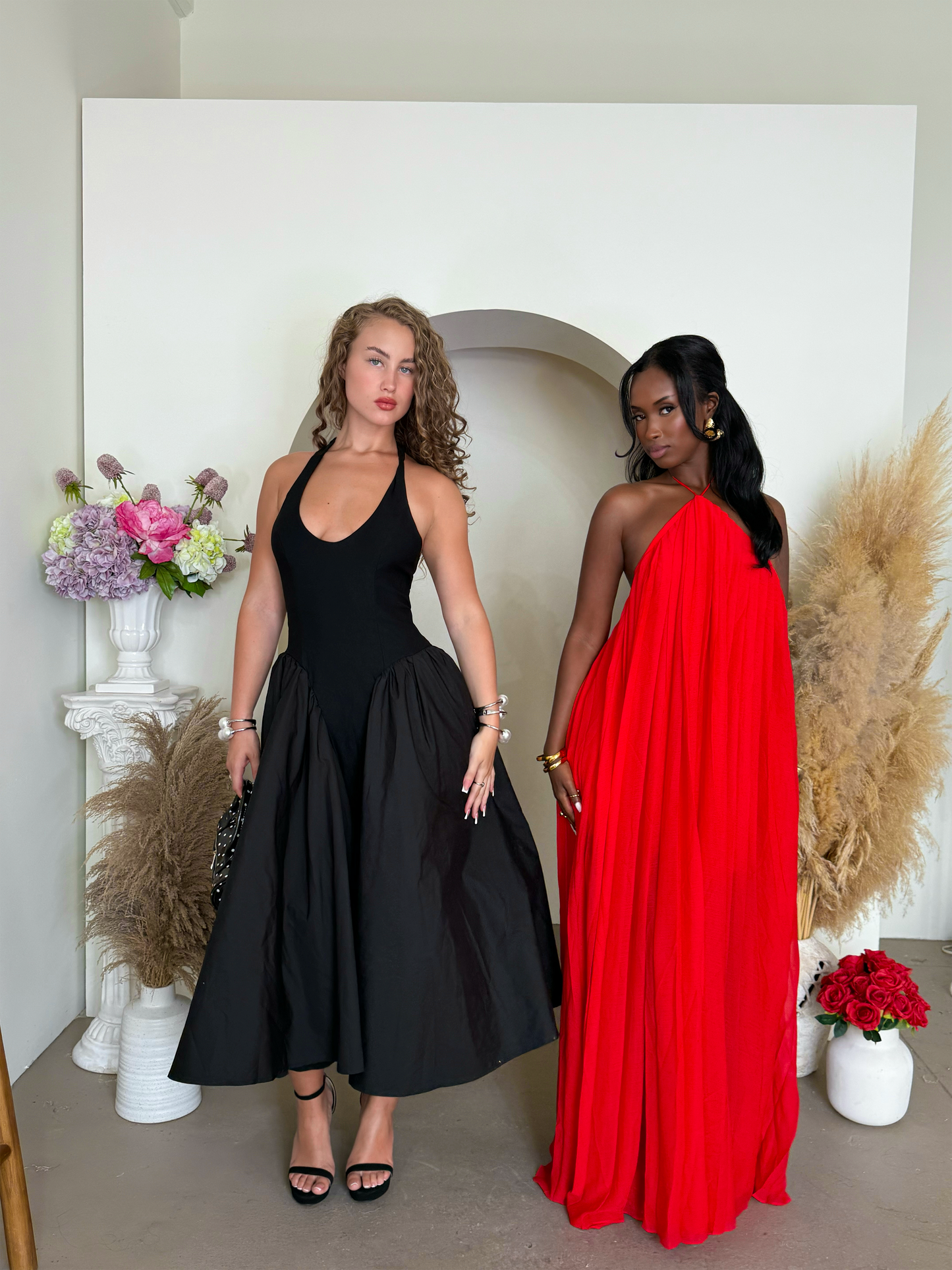 Esmeralda Halter Dress - Black