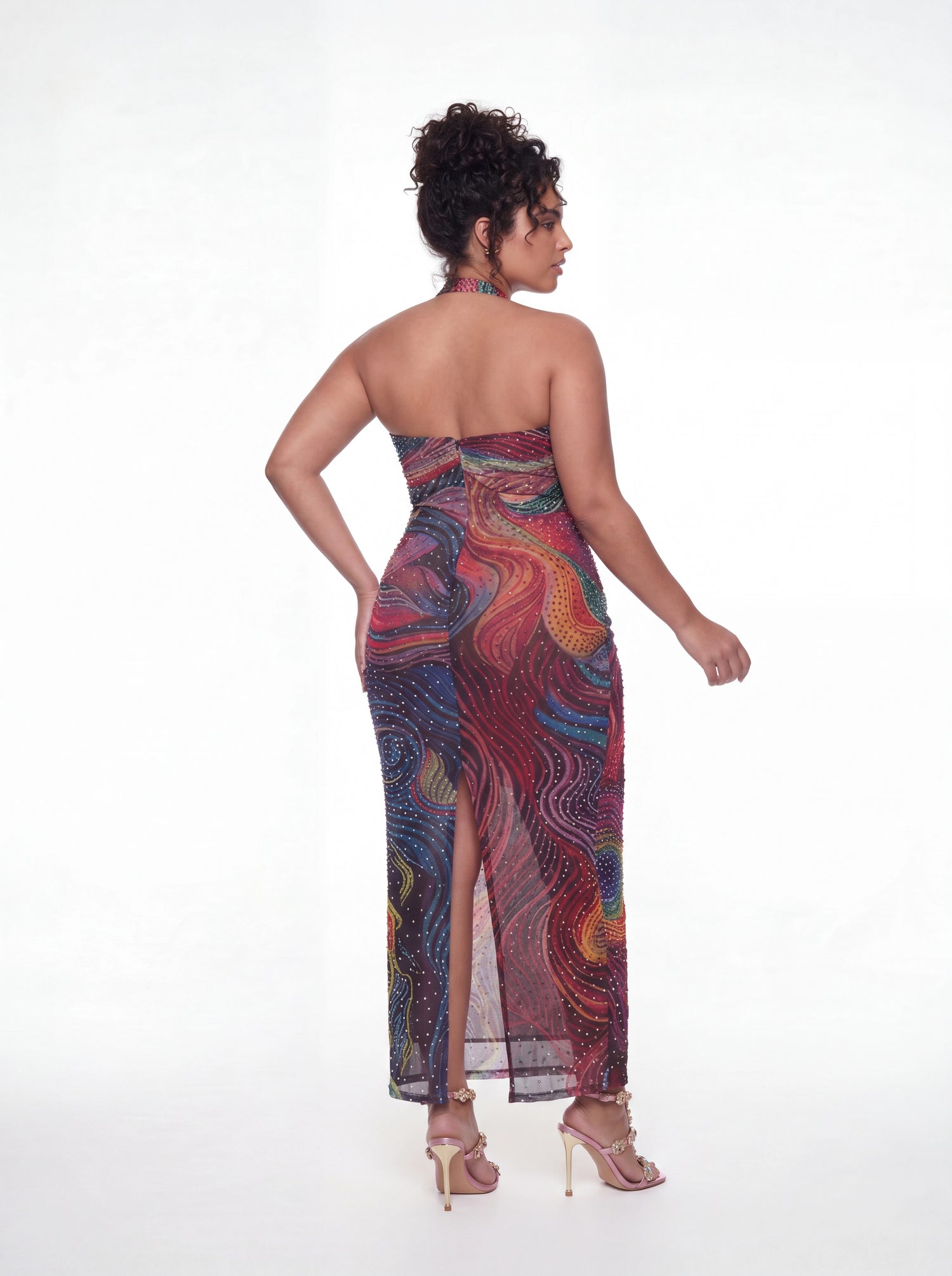 Celeste Beaded Maxi Dress (CURVE) 1XL