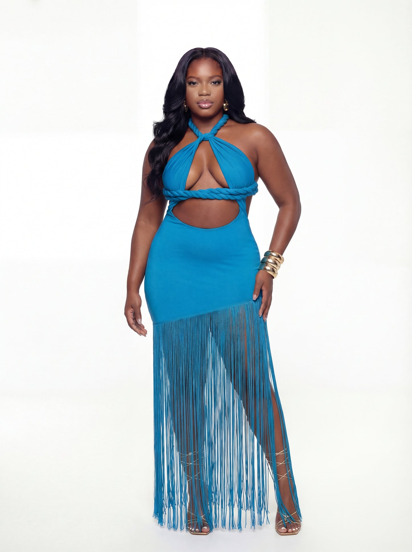 Samaya Maxi Dress (CURVE) - Teal - Preorder