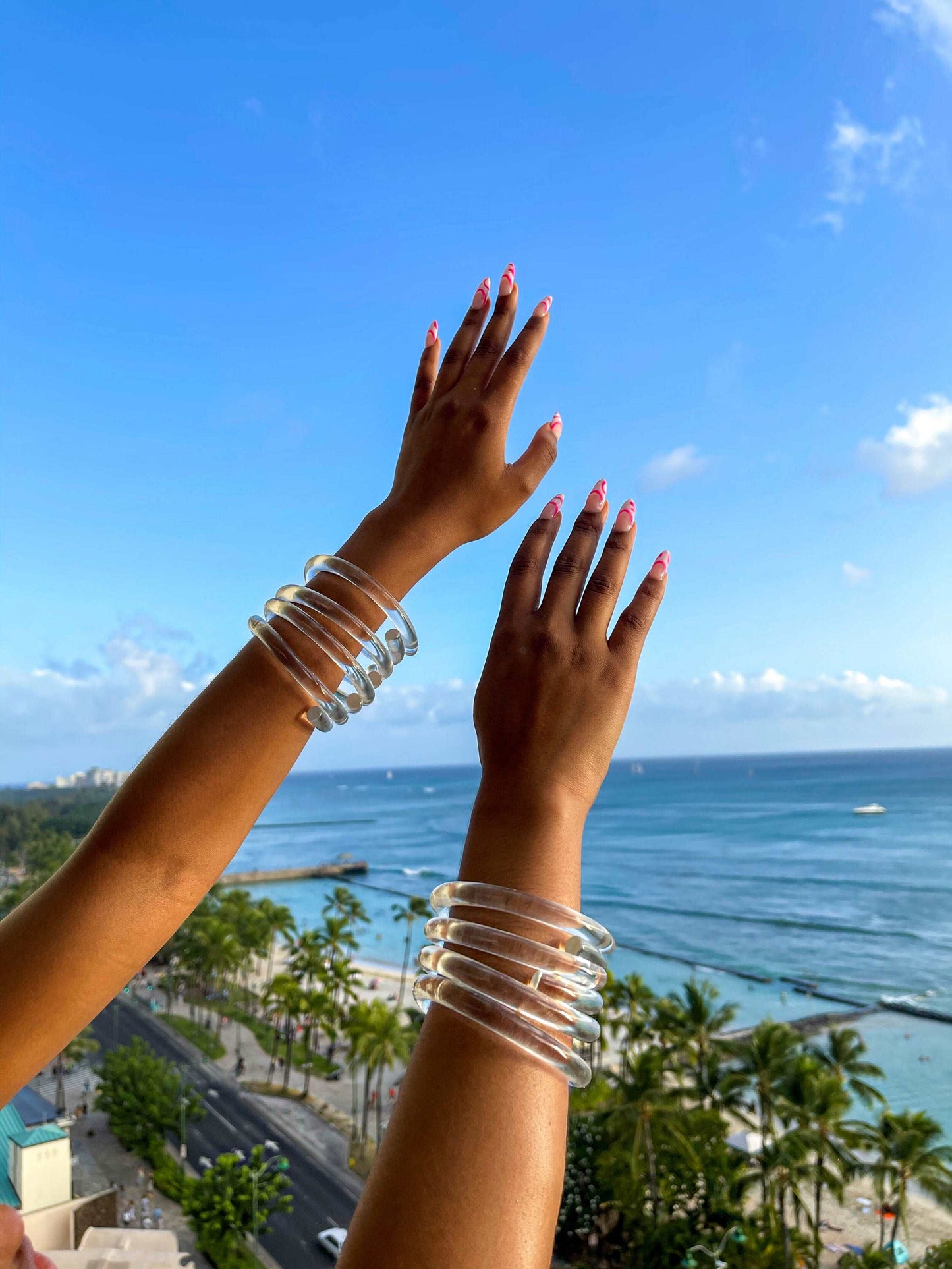 Crystal Clear Bangles Set