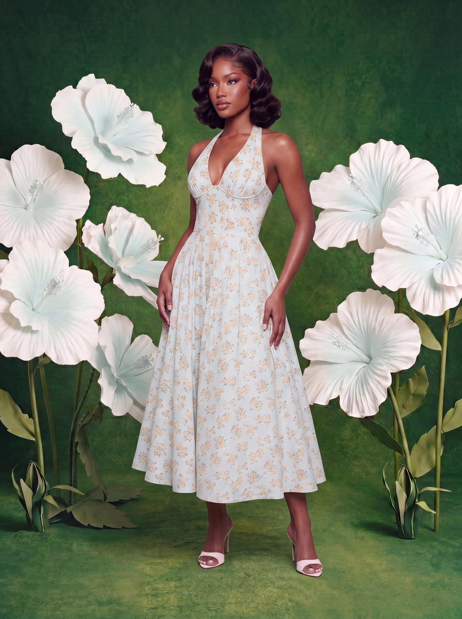 Rosalie Corset Halter Dress