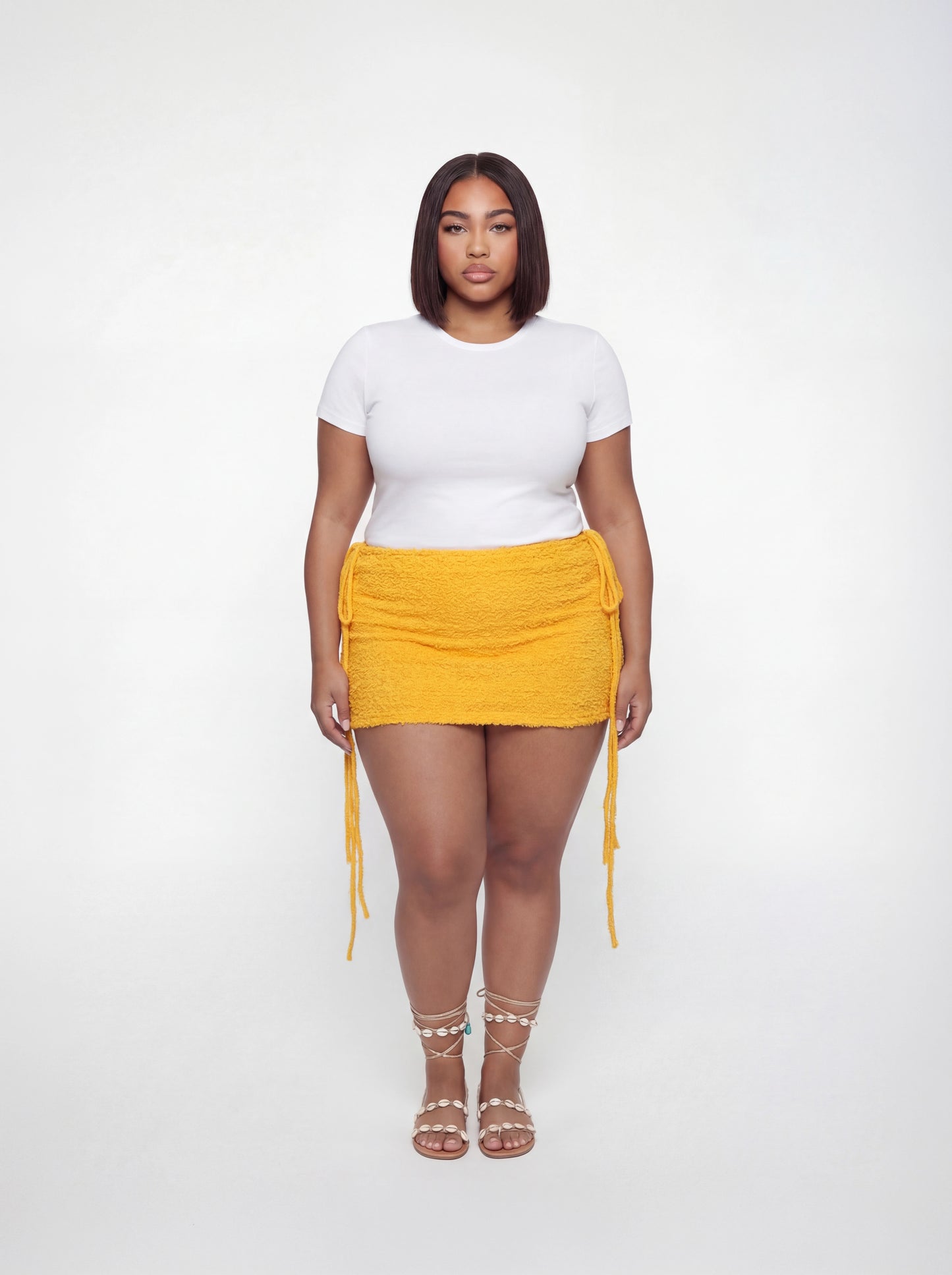 Kiera Crochet Skirt (CURVE) - Amber
