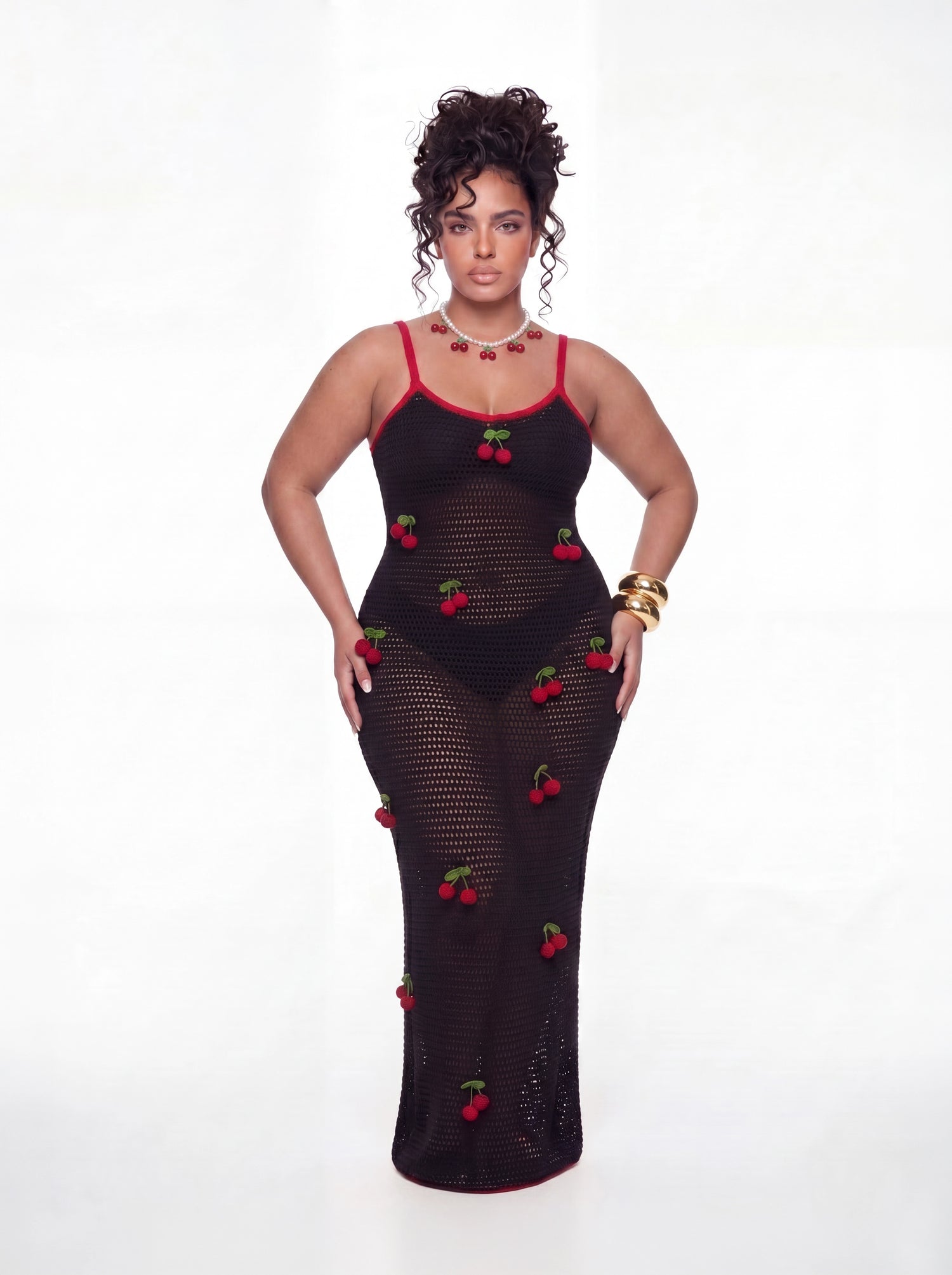 Berry Black Dress (CURVE)