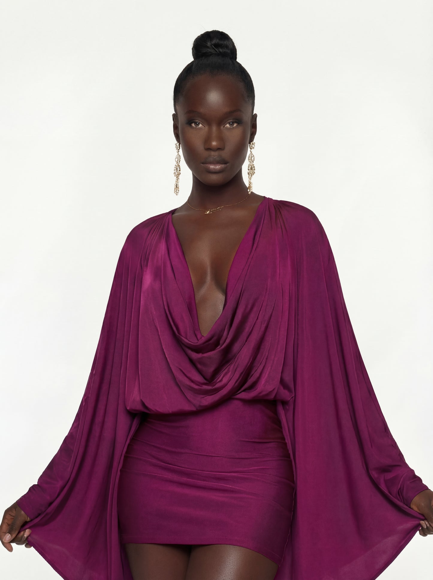 purple pink dress for women Damson Purple A-Line Casual Summer Midi Dress Damson Purple / Small