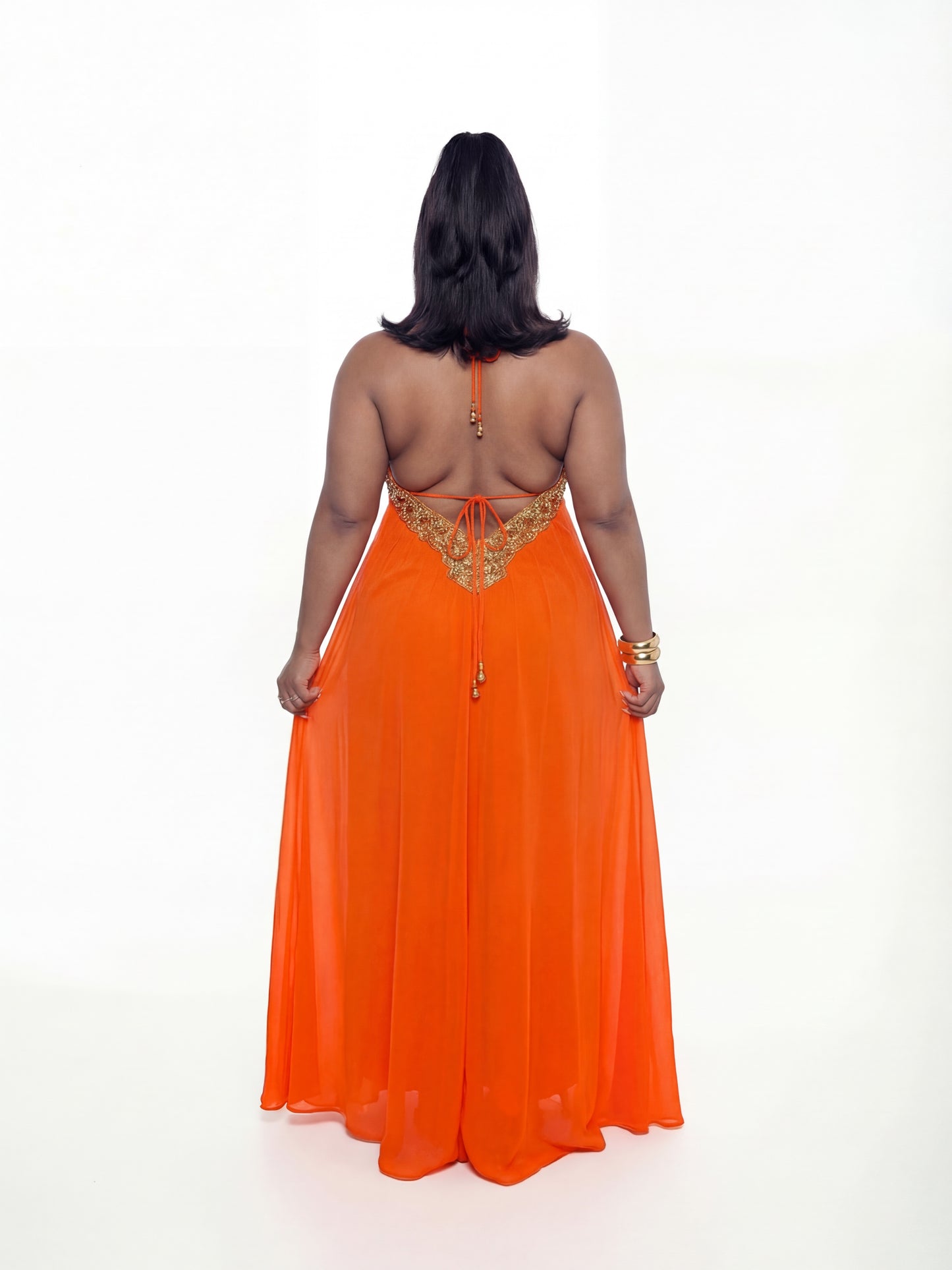 Vittoria Dress (CURVE) - Orange