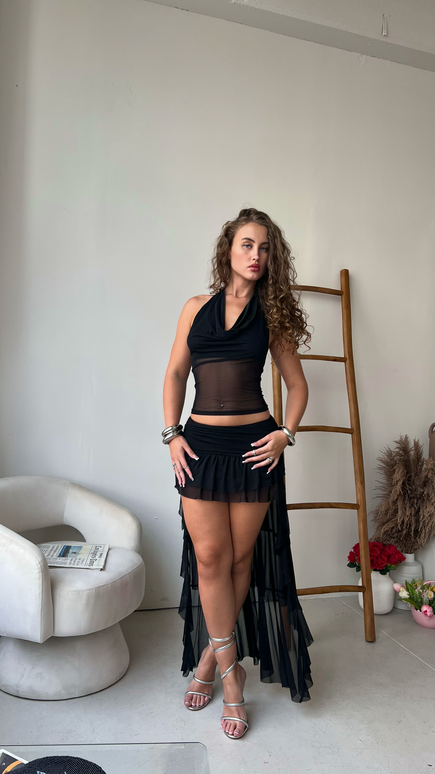 Bianca Skirt Set - Black