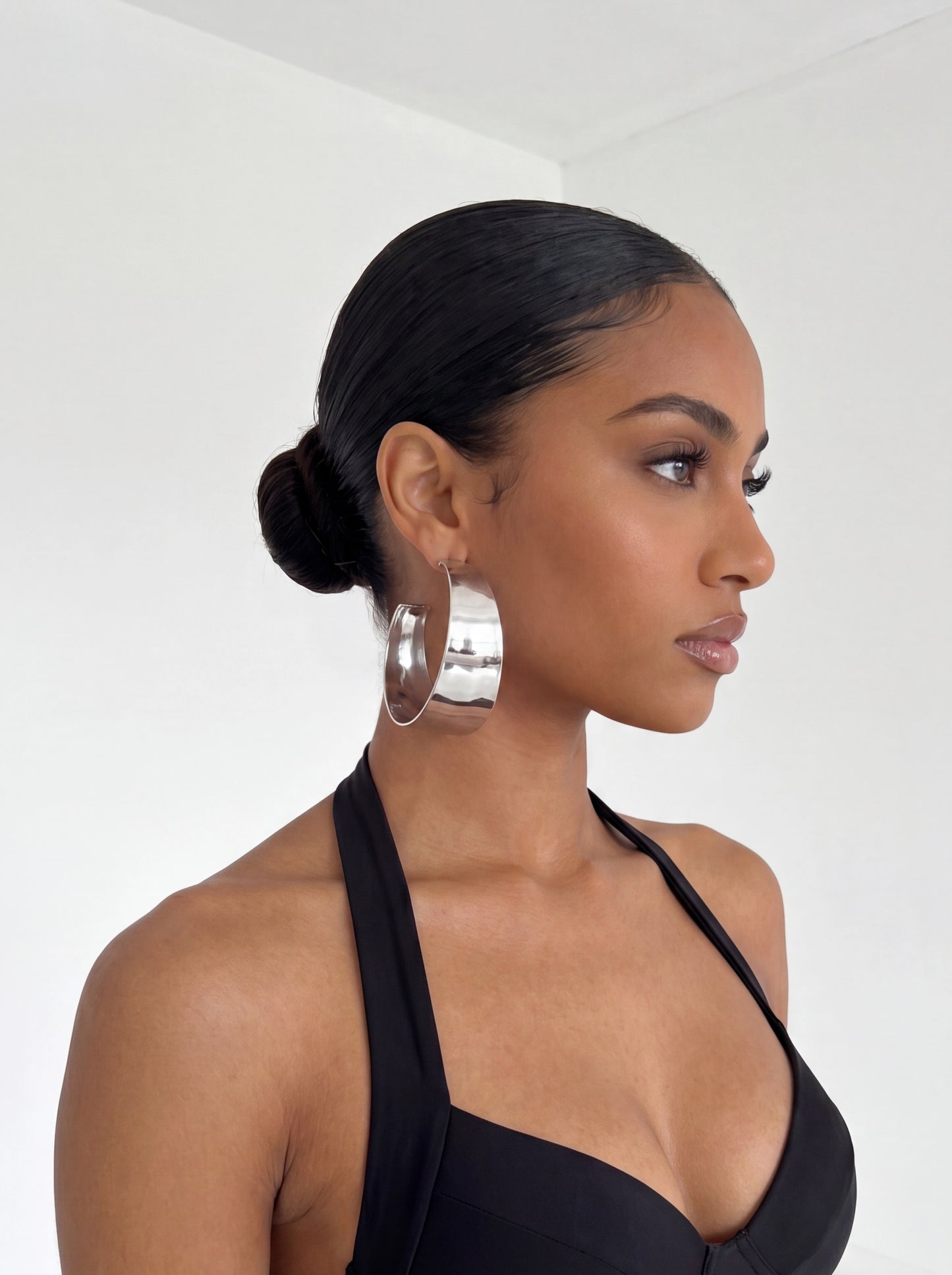 Mimi Chunky Circle Earrings - Silver