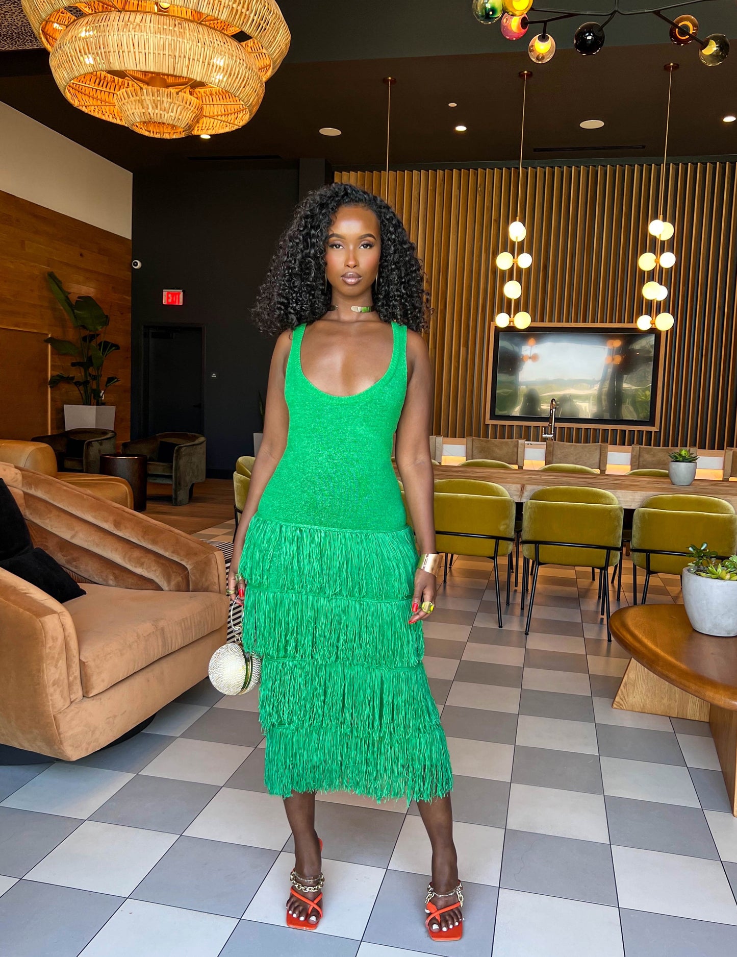 Paige Dress - Emerald Green S Paige Dress - Emerald Green S