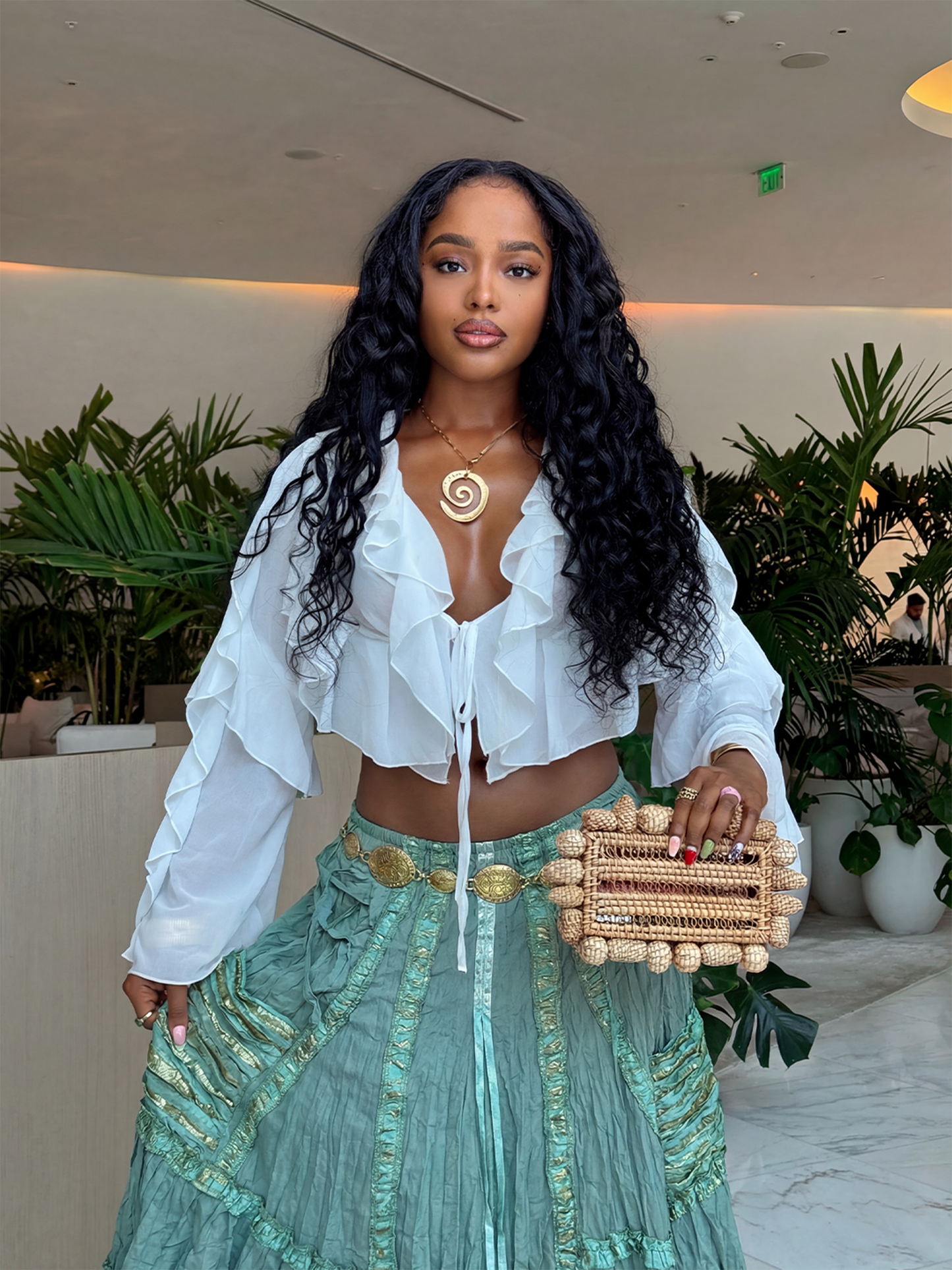 Riley Maxi Skirt - Teal