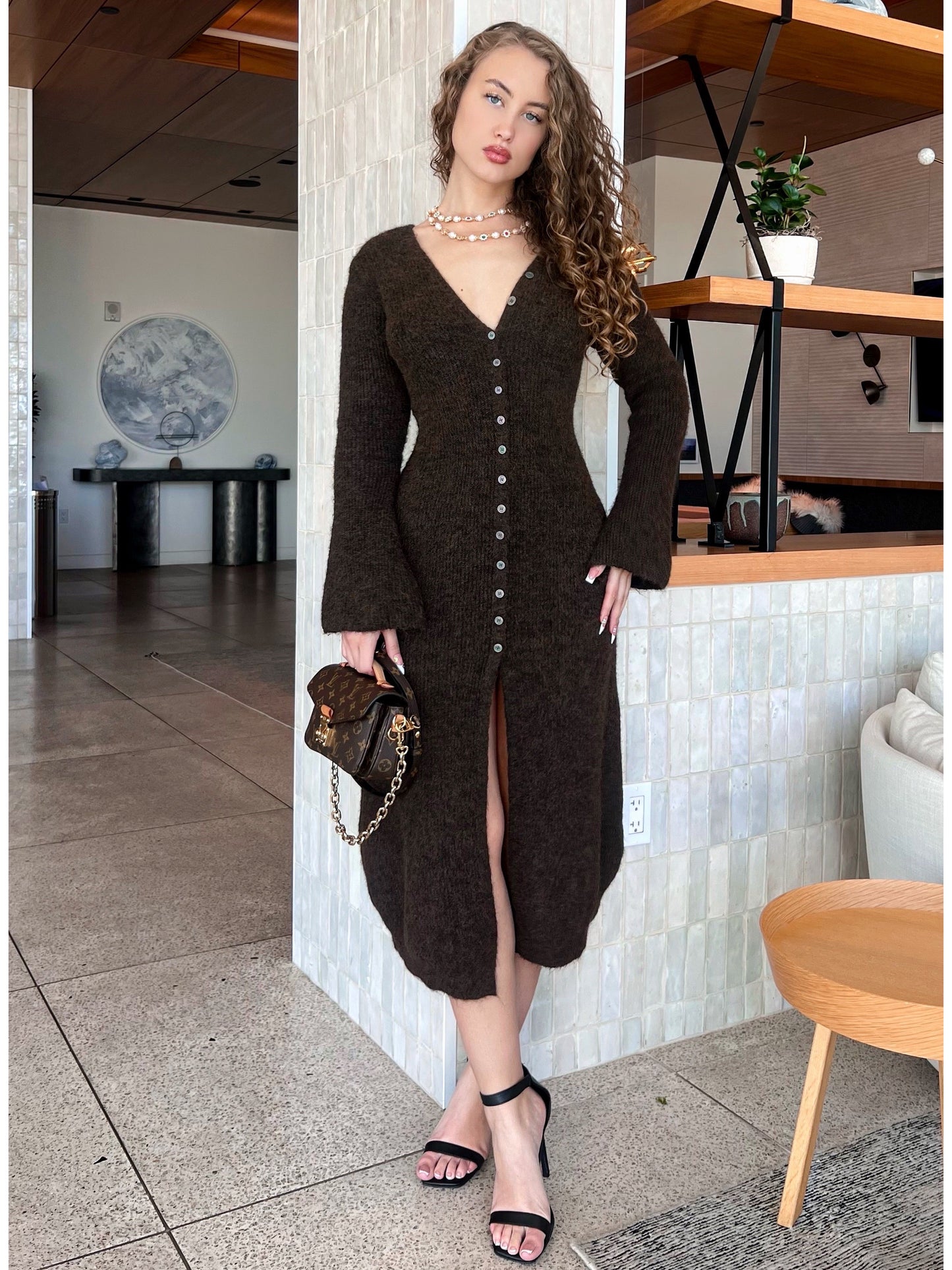 Stormie Maxi Sweater - Dark Brown