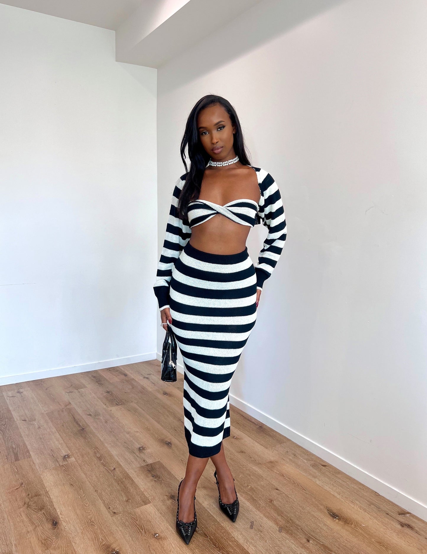 Ulani Striped 3pc Skirt Set