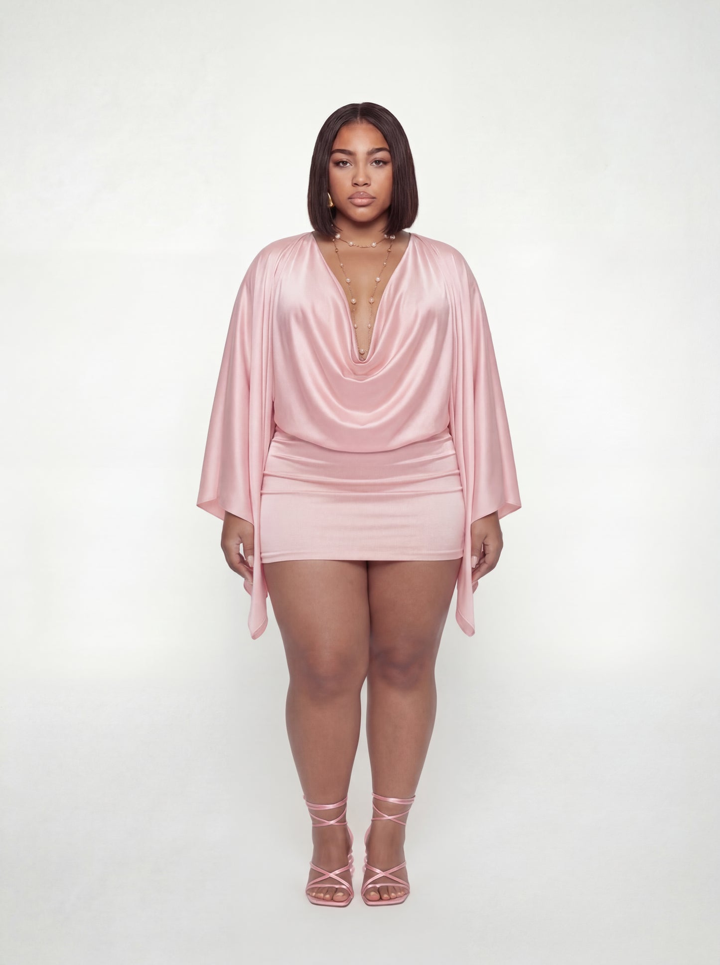 Alvita Dress (CURVE)- Pink - Preorder