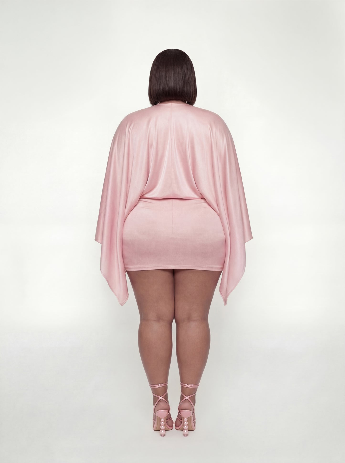 evolving shirt dress pink curve Pash + Evolve Ebby shirt dress