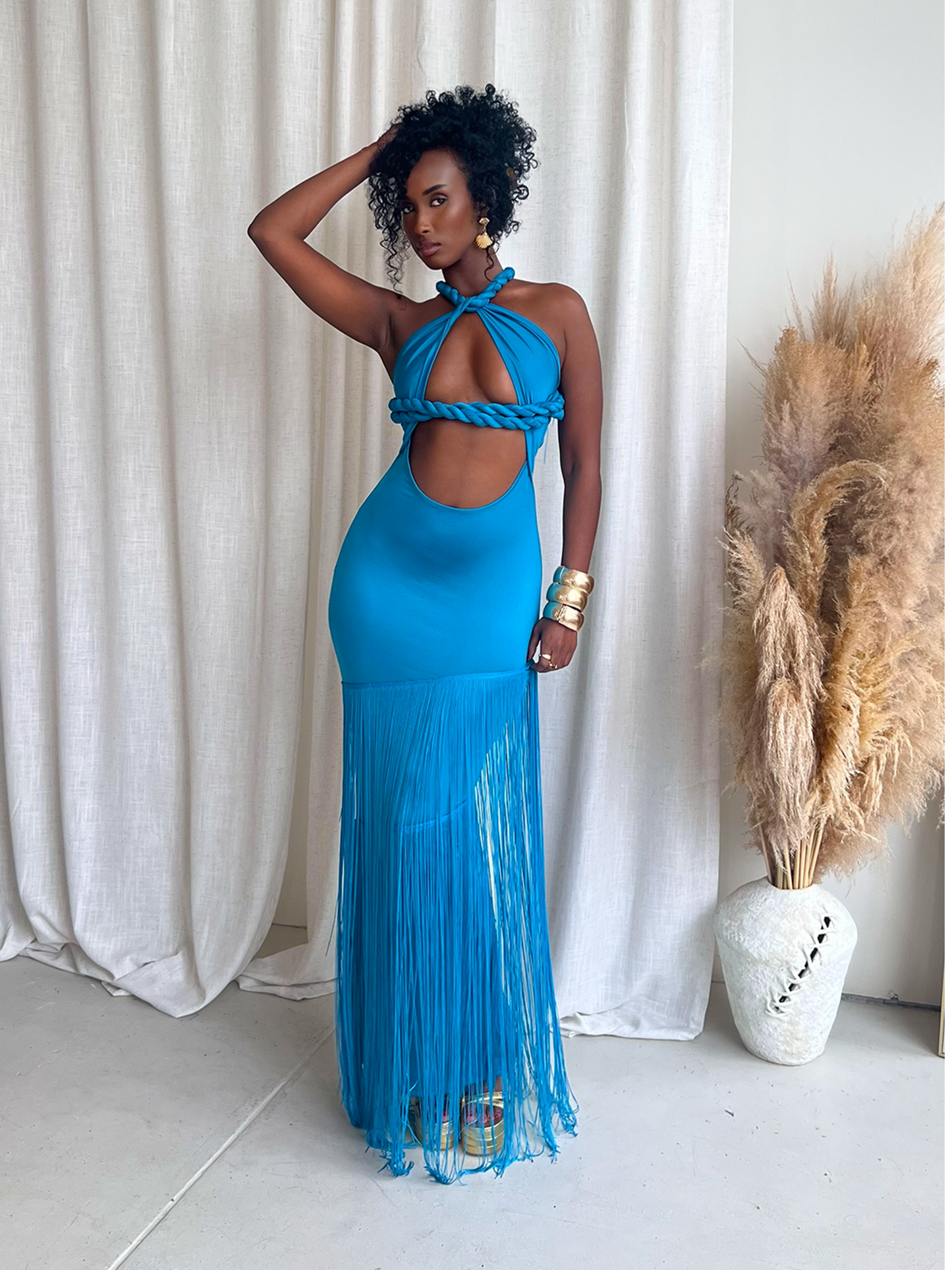 Samaya Maxi Dress - Teal M Samaya Maxi Dress - Teal M