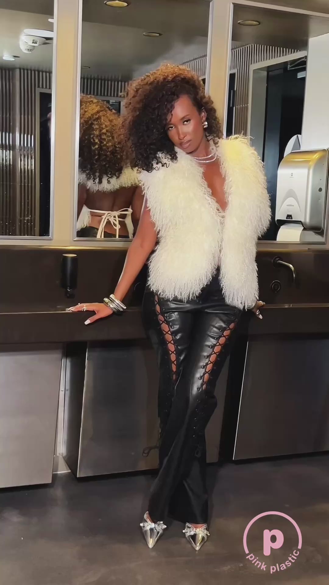 Ella Fur Vest - Cream